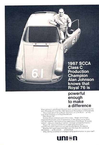 1968 1967 Porsche 911 SCCA Race Original Advertisement Print Art Car Ad PE20