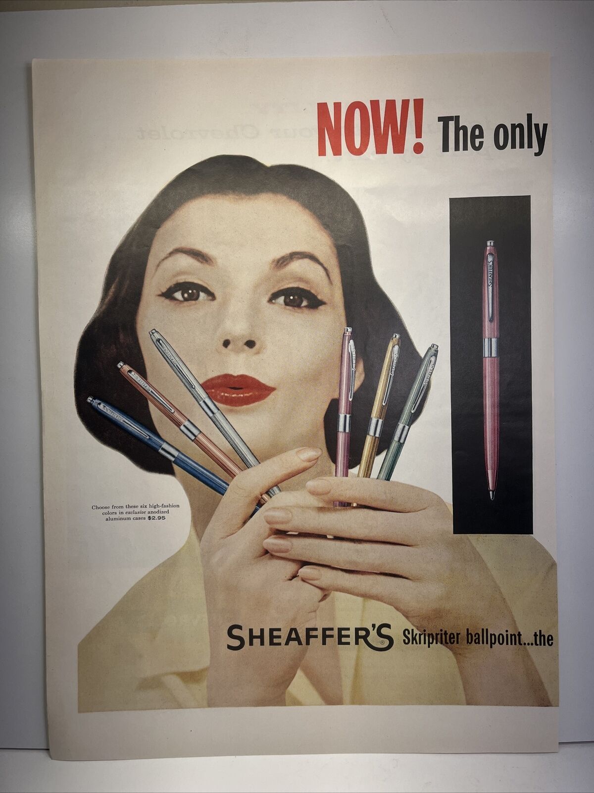 Sheaffer\'s Skripriter Ballpoint Pen 1958 Vintage Print Ad Life Magazine