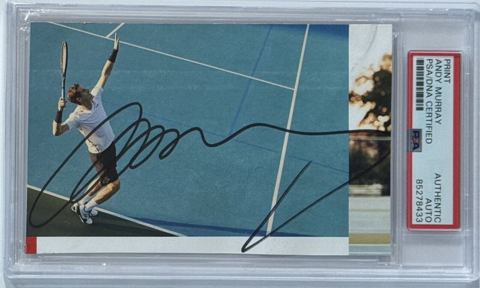 ANDY MURRAY SIGNED WIMBLEDON PHOTOGRAPH PSA DNA COA CERTIFIED AUTOGRAPH PICTURE