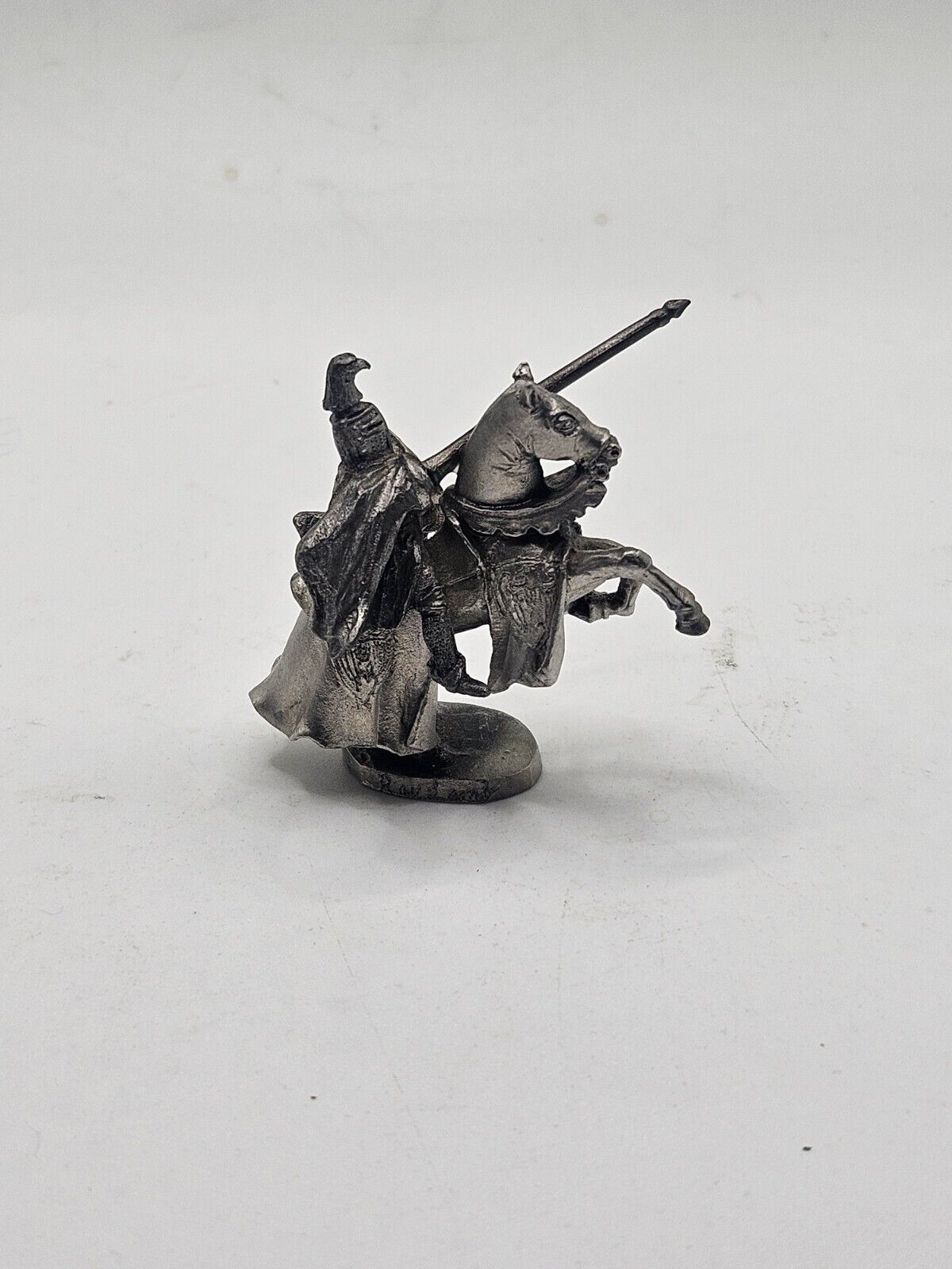 Perth Pewter Mounted Knight With Lance Figurine By Ray Lamb #AC39 1985