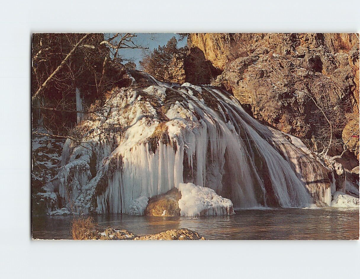 Postcard Turner Falls Winter Scene Oklahoma USA