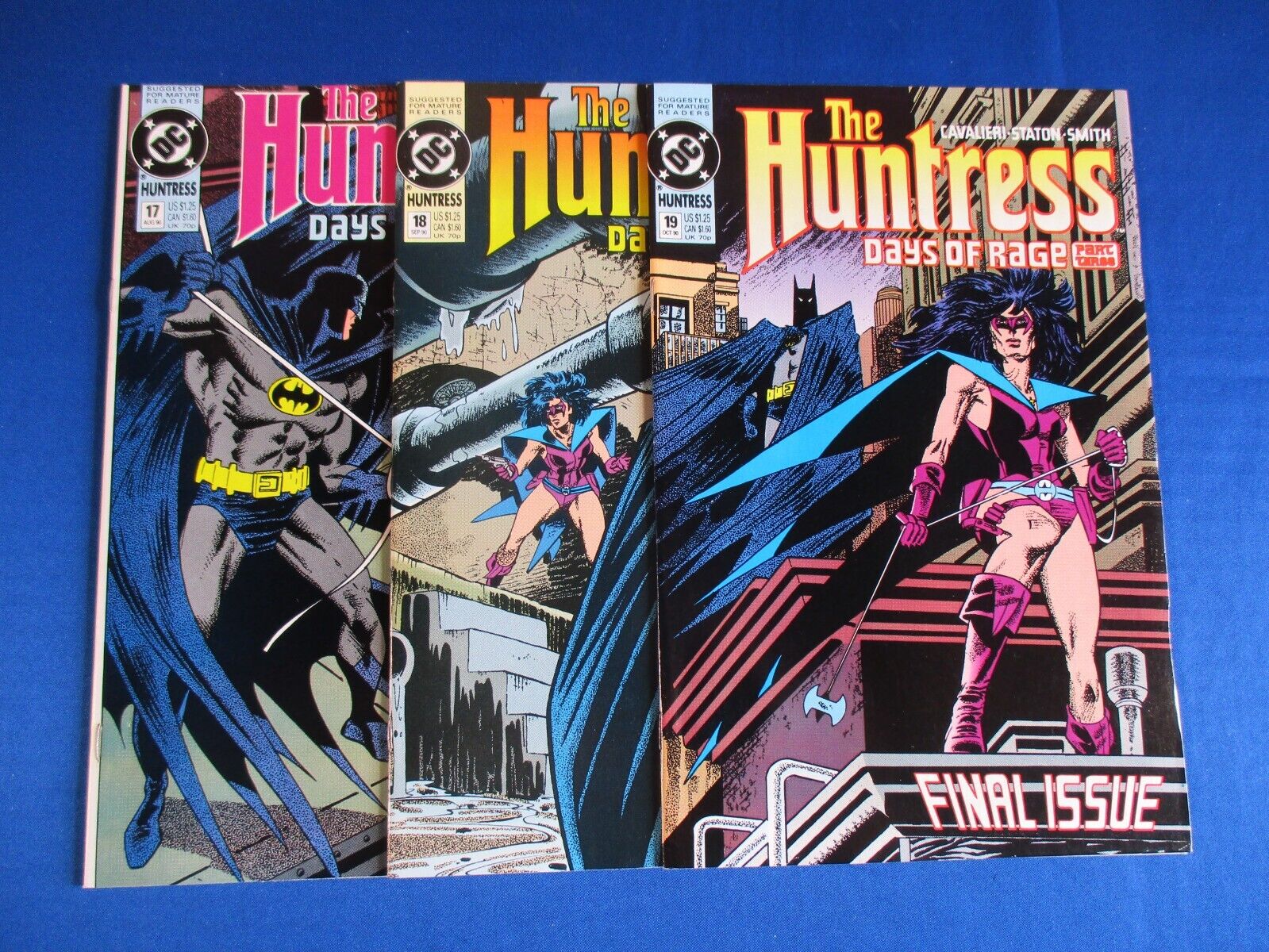 The Huntress Days of Rage 17 18 19 Complete Series 1990 DC Comics High Grade