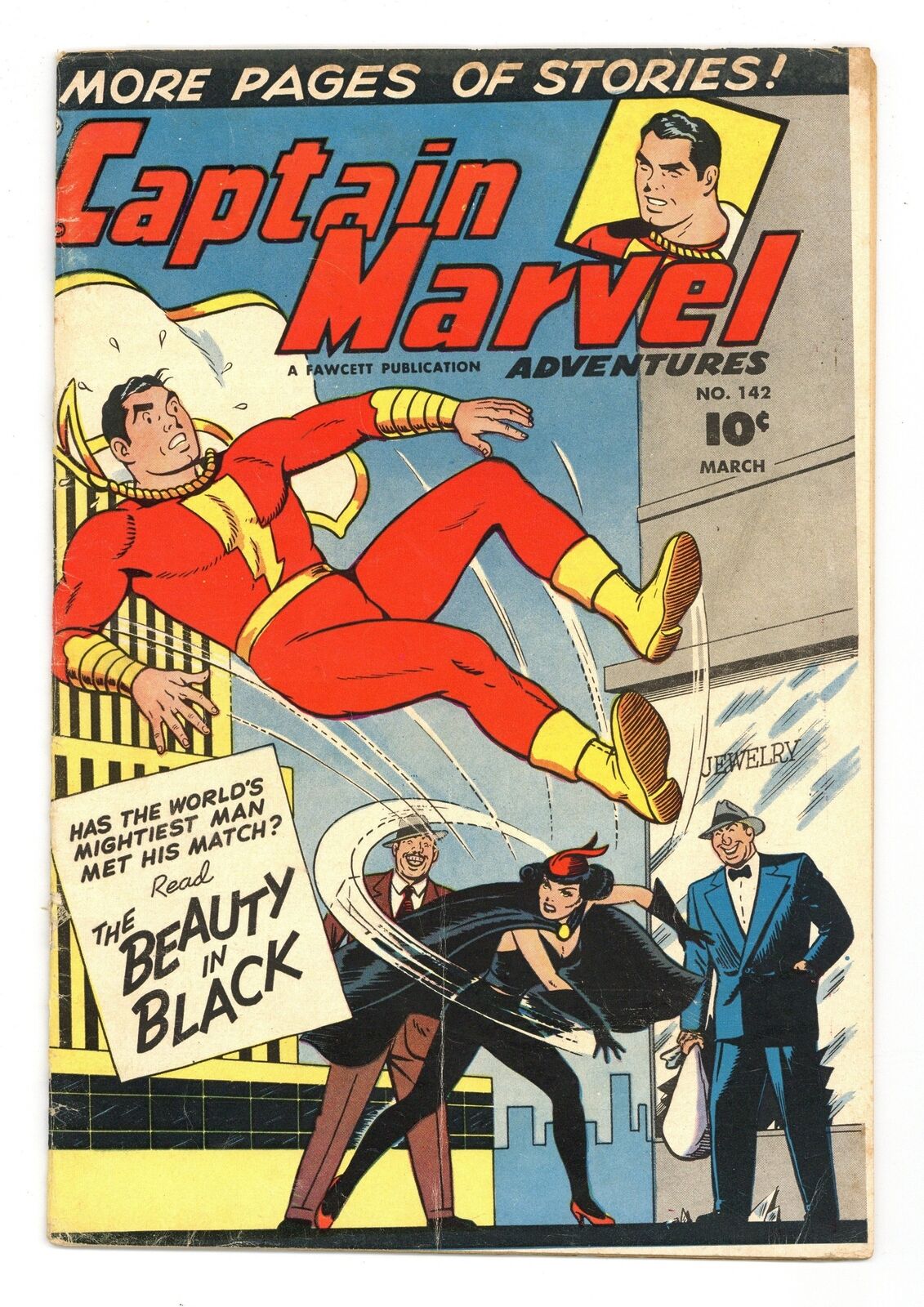 Captain Marvel Adventures #142 VG- 3.5 1953