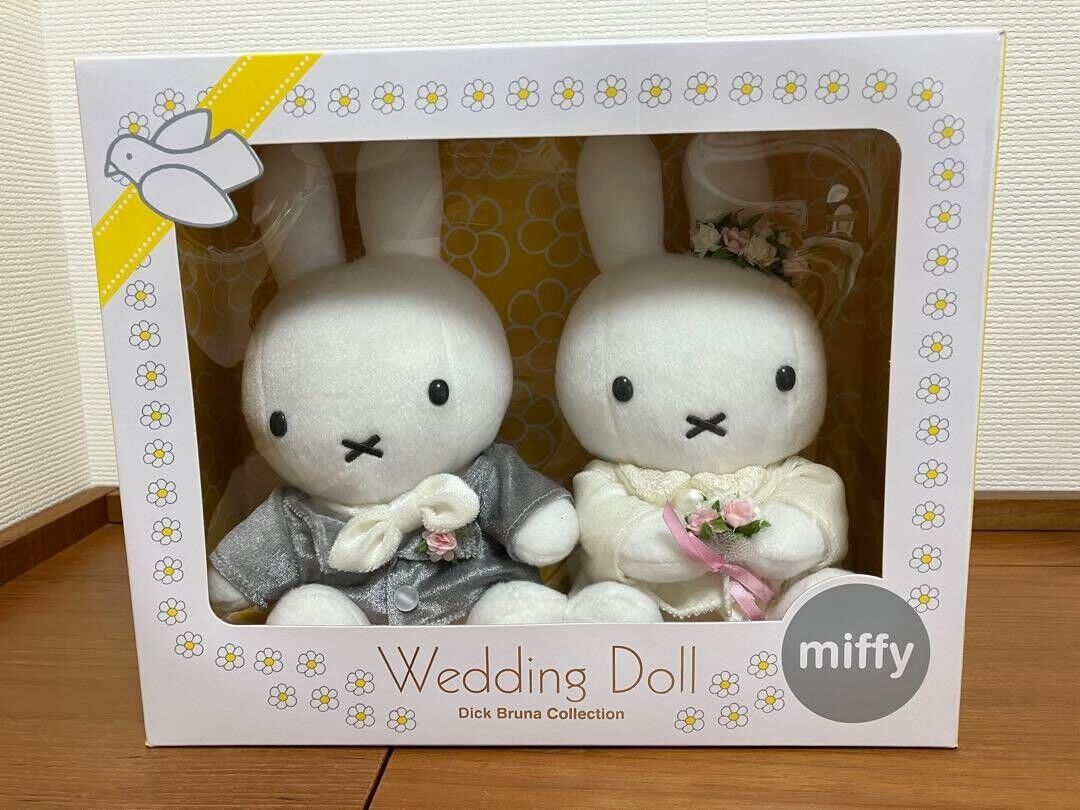 Miffy Wedding Doll Plush Toy 2 Set Box Tuxedo Dress Dick Bruna Collection Japan