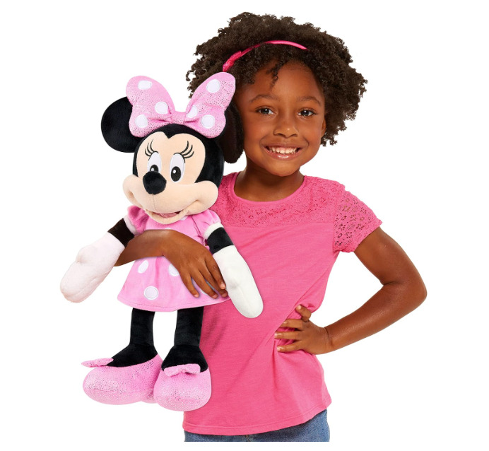 Disney Minnie Mouse Plush Pink Cute Stuffed 17