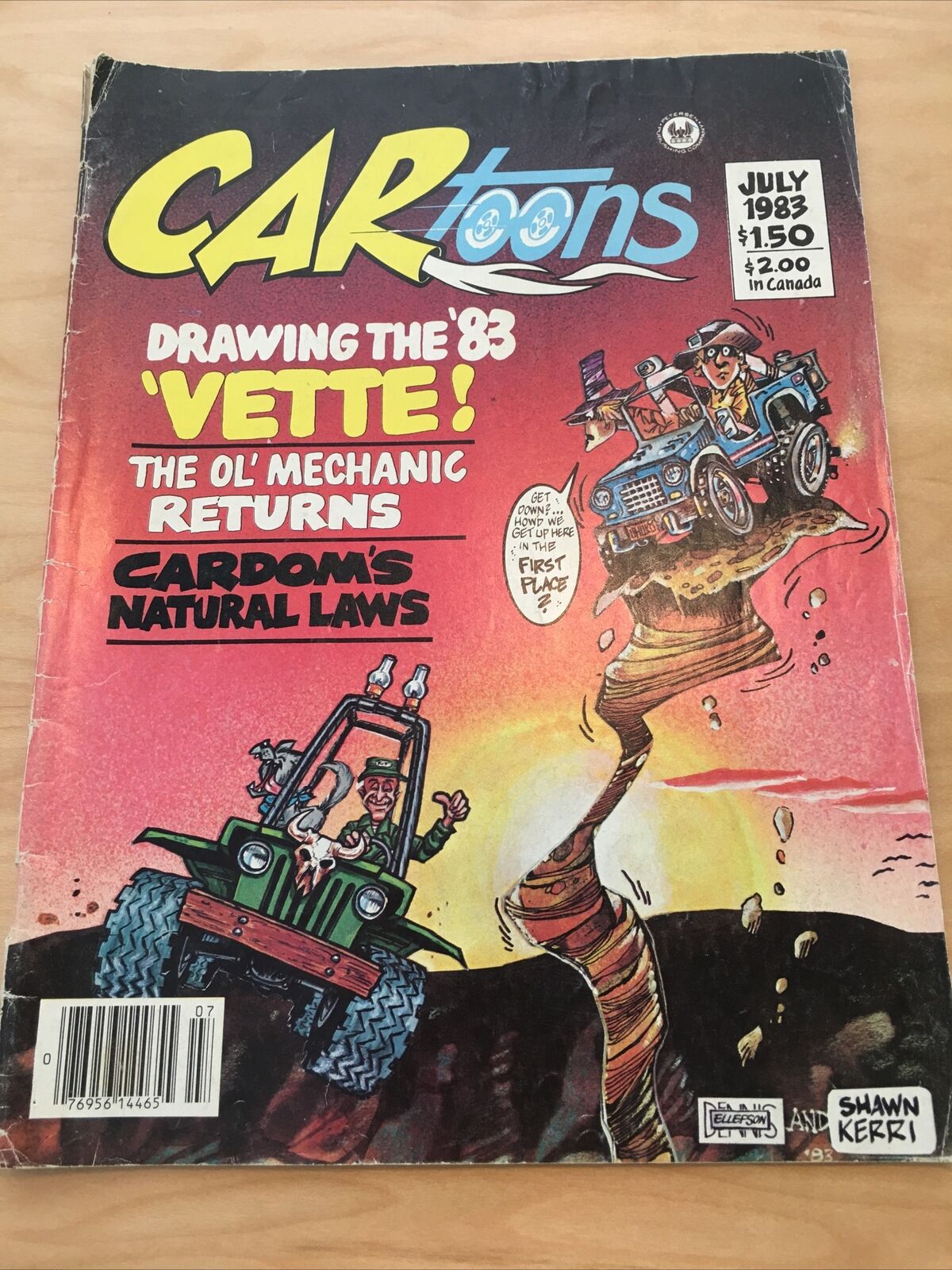 CARtoons Comics Magazine Vintage Street Rod Hot Rod Jeep Dragster JULY 1983
