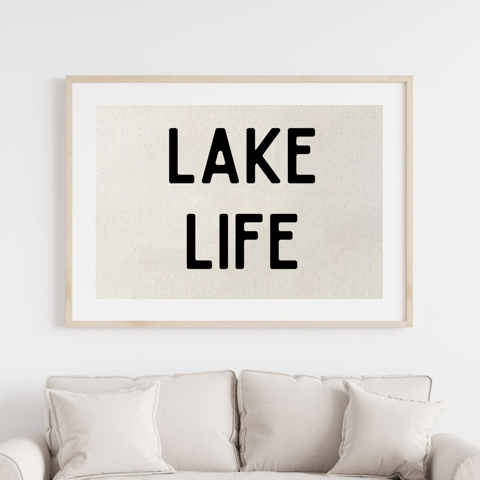 Lake Life Canvas Wall Art Print