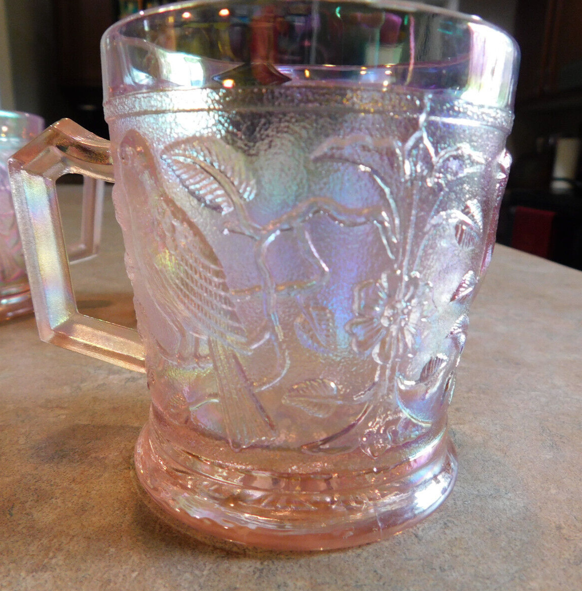 Imperial Pink Glass 8 oz Cup/Mug