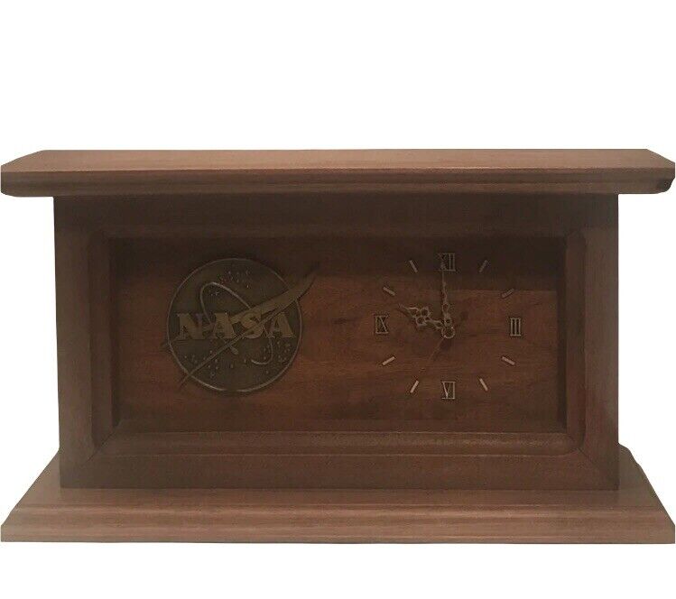 NASA Space Wooden Mantle Clock Collectible NASA Memorabilia