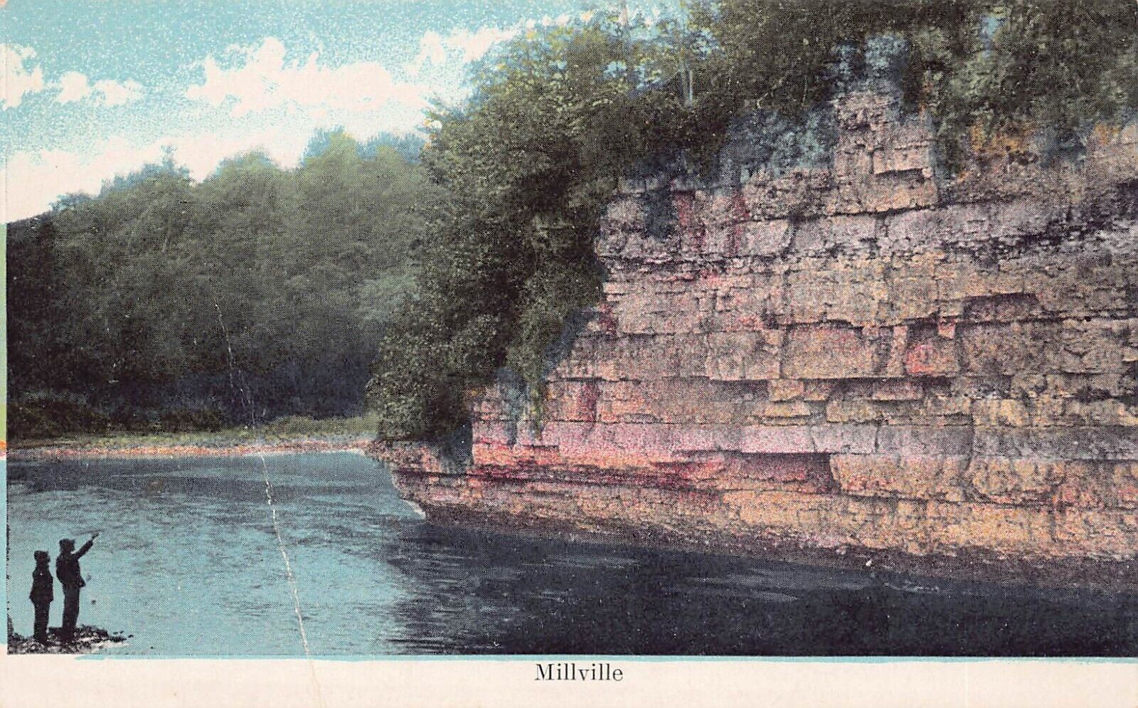 Apple River IL Illinois Jo Daviess County Millville Canyon Park Vtg Postcard C53