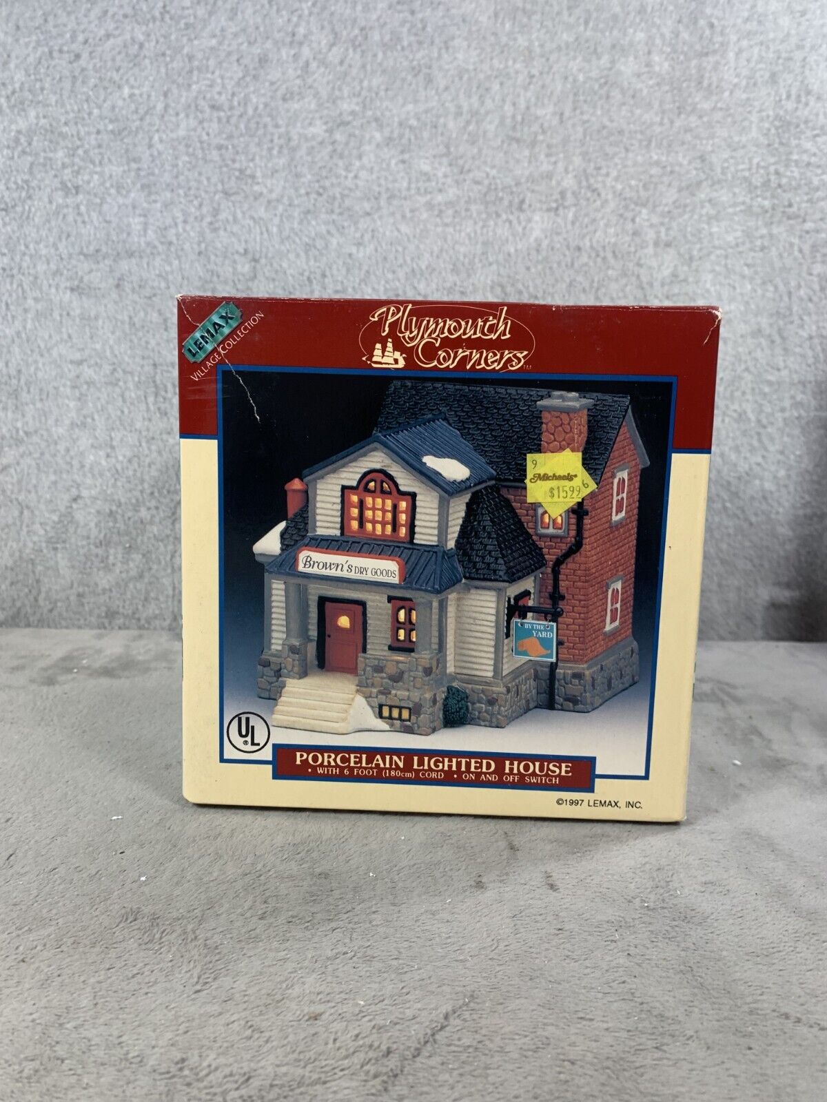 Lemax Village Collection 1997 Plymouth Corners  BROWN'S DRY GOODS in the box
