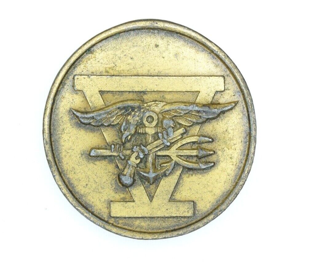 RARE Guaranteed Authentic 90's OEF OIF U.S. Navy Seal Team 5 Five Challenge Coin