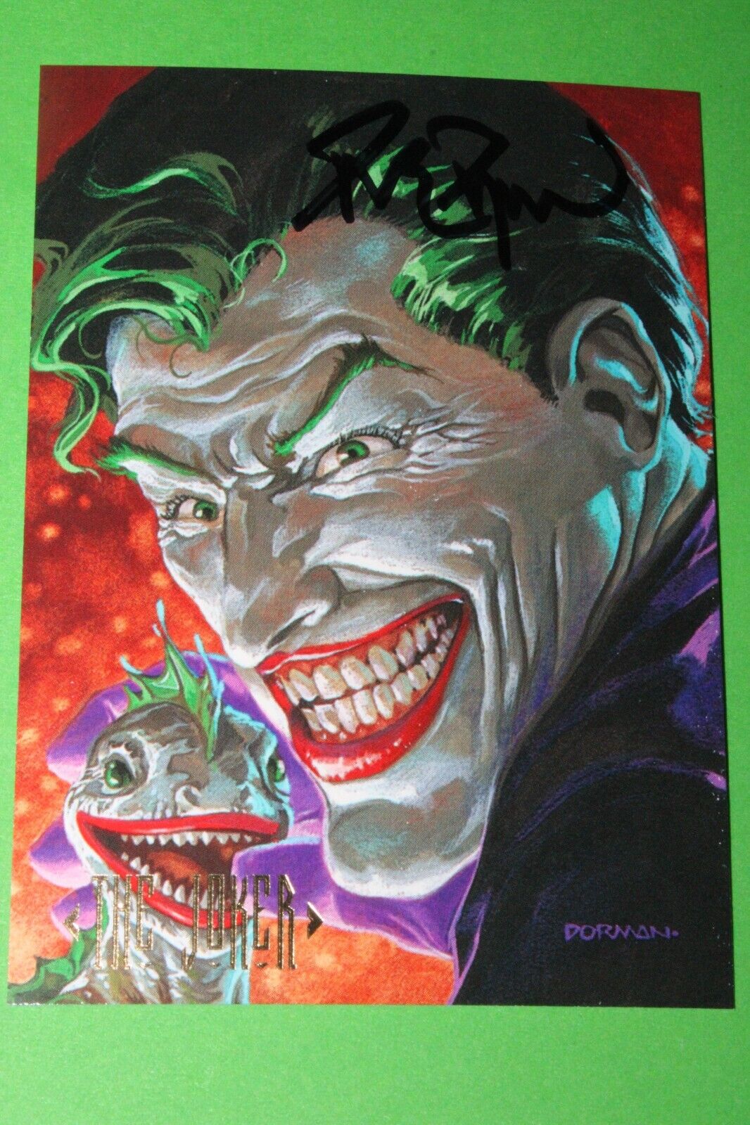 1994 DC MASTER SERIES SIGNED JOKER #33 CARD DAVE DORMAN SIGNATURE BATMAN