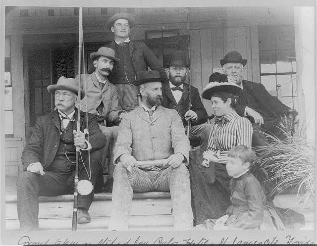 Group on steps,San Carlos Hotel,St. James City,Lee County,Florida,FL,1884-91