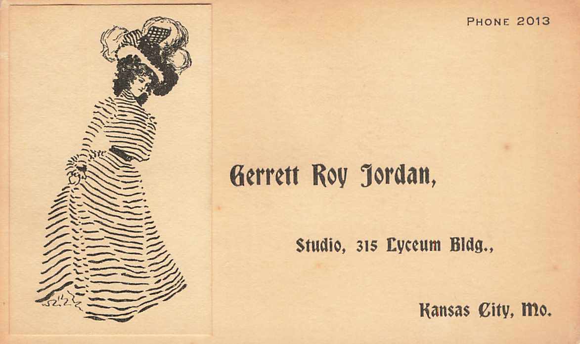 Rare 1890s/1900s Graphic Designer Business Card Kansas City Mo. Advertising