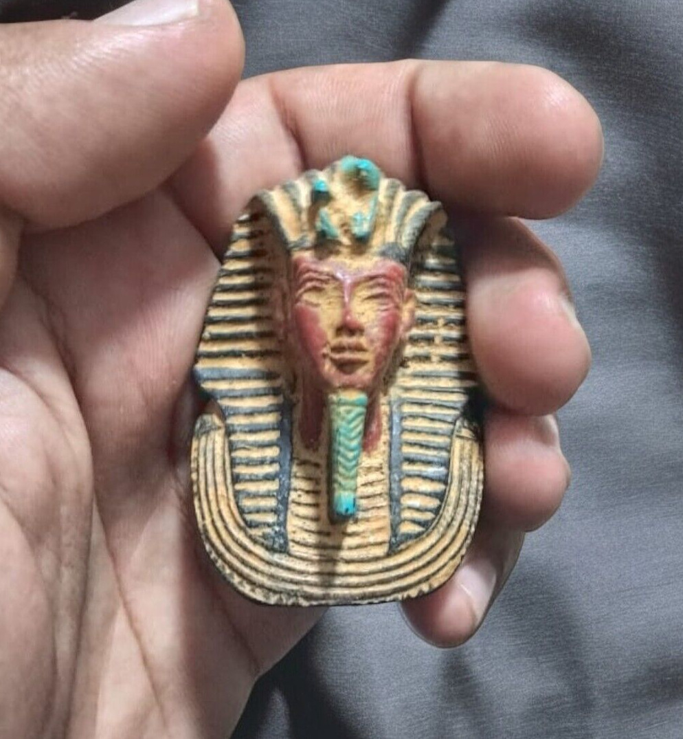 UNIQUE ANCIENT EGYPTIAN ANTIQUES Figure Head For 👑 King Tutankhamun Egyptian BC