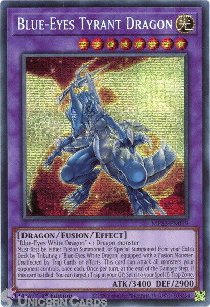 MP23-EN019 Blue-Eyes Tyrant Dragon :: Prismatic Secret Rare 1st Edition YuGiOh C