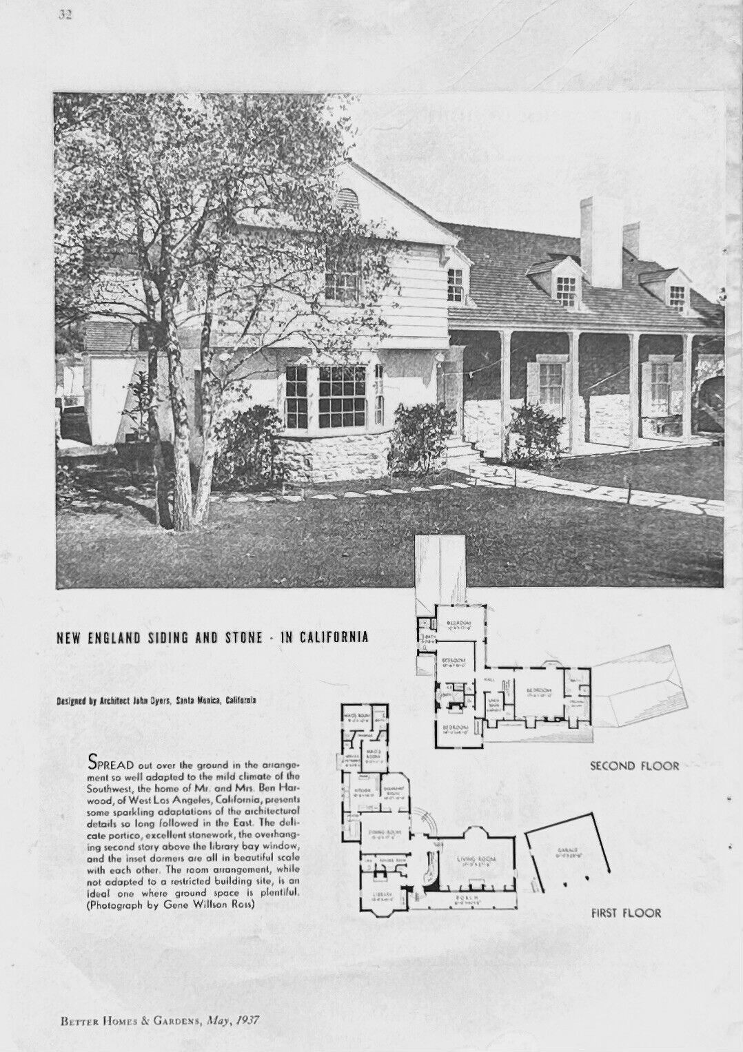 Ben Harwood Home 1937 West Los Angeles CA John Dyers Architect