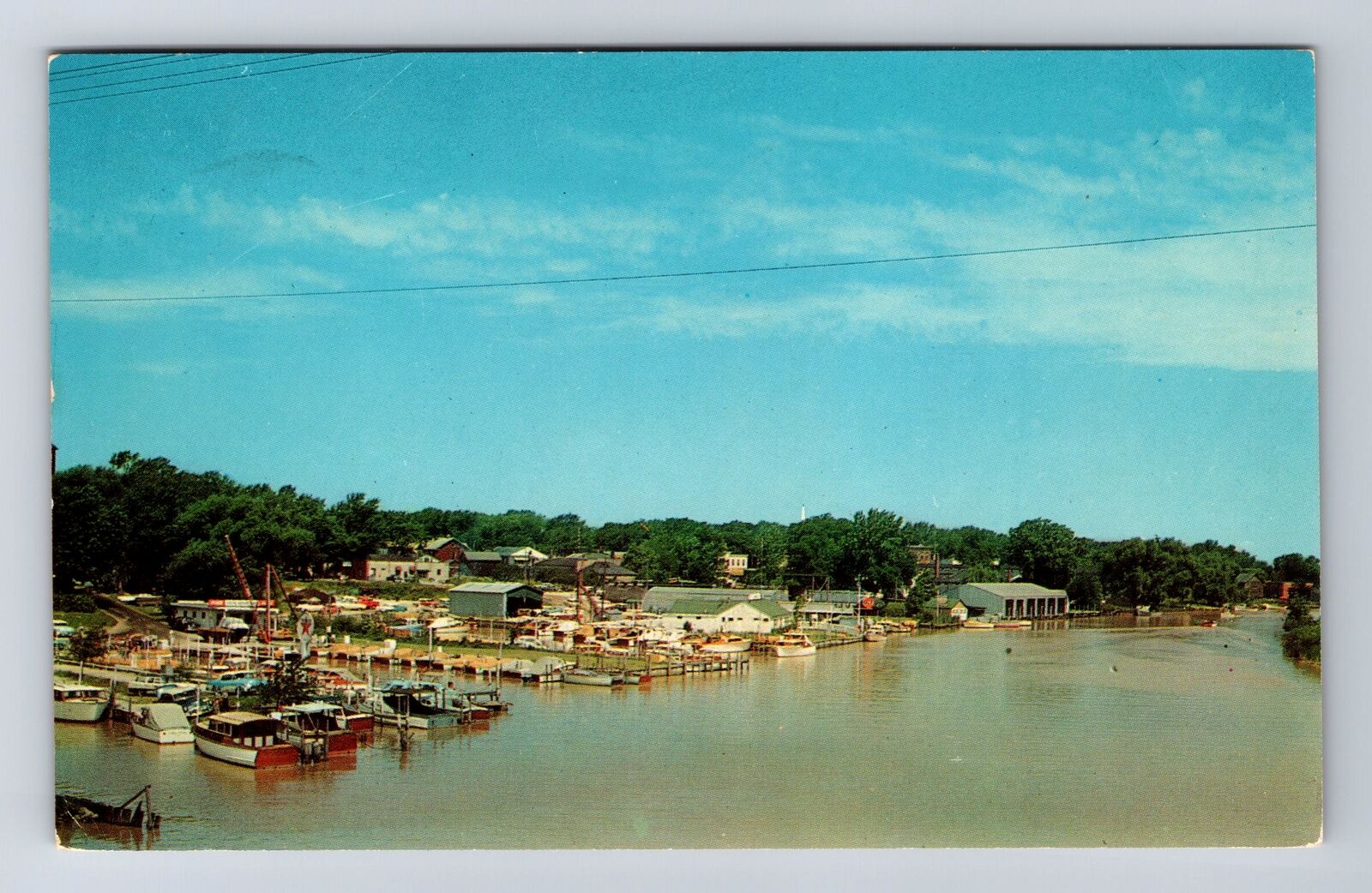 Huron OH-Ohio, Hudson River, Antique, Vintage c1966 Postcard