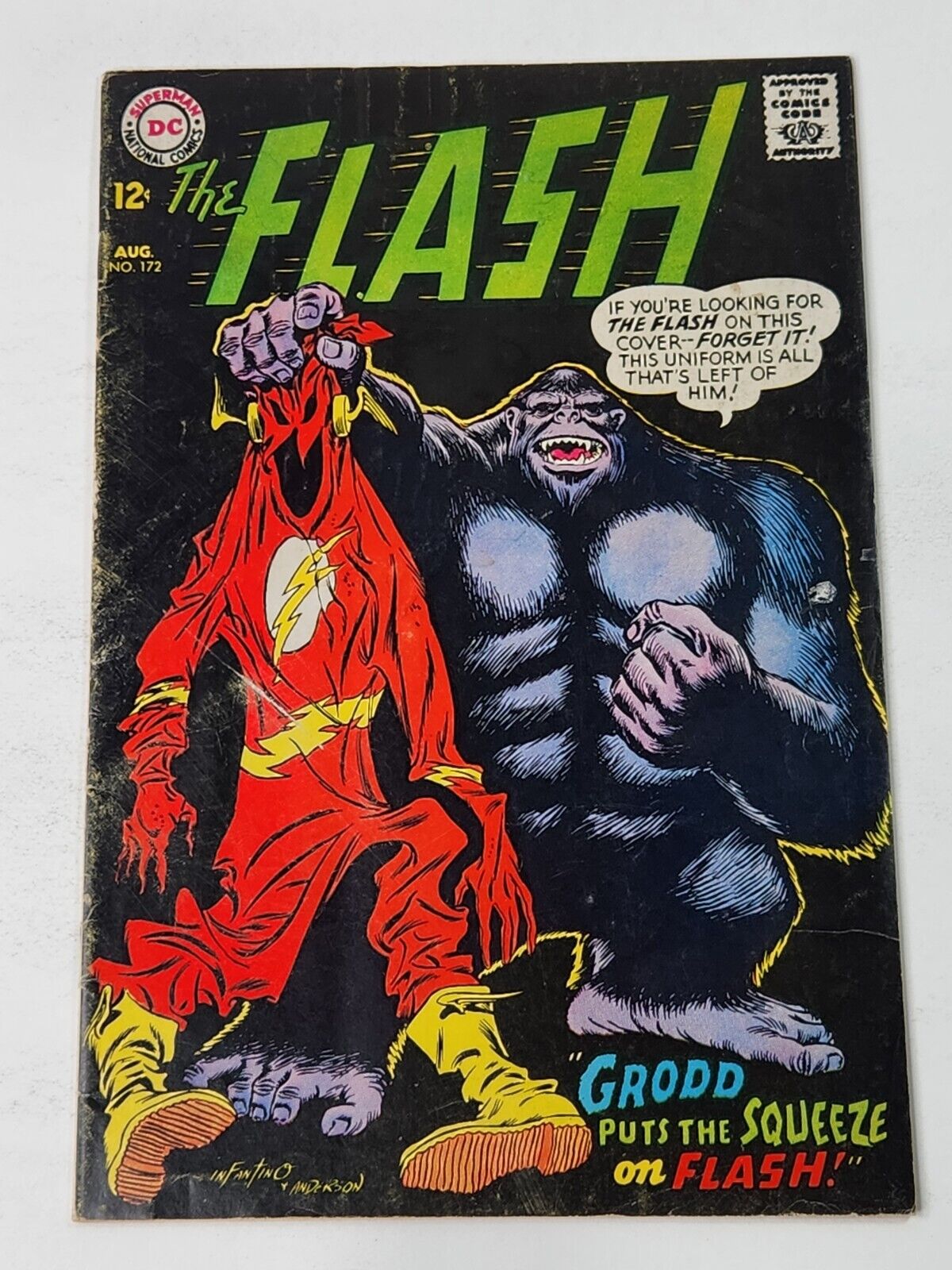 Flash 172 DC Comics Carmine Infantino Cover & Art Silver Age 1967