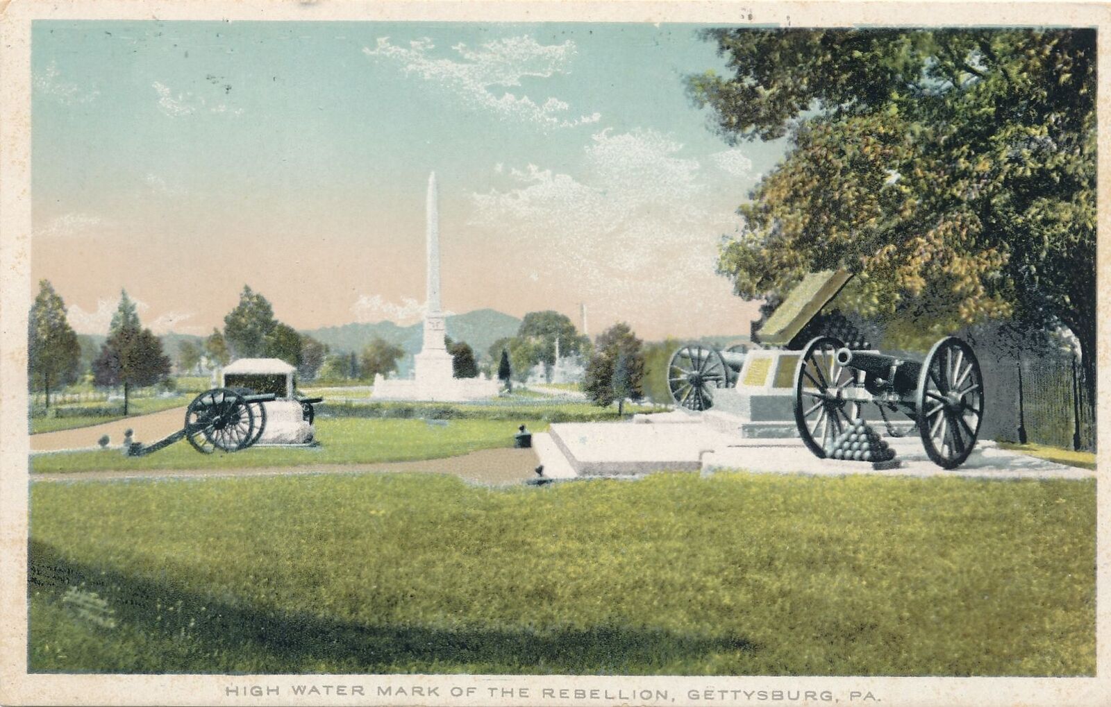 GETTYSBURG PA - High Water Mark Of The Rebellion Postcard