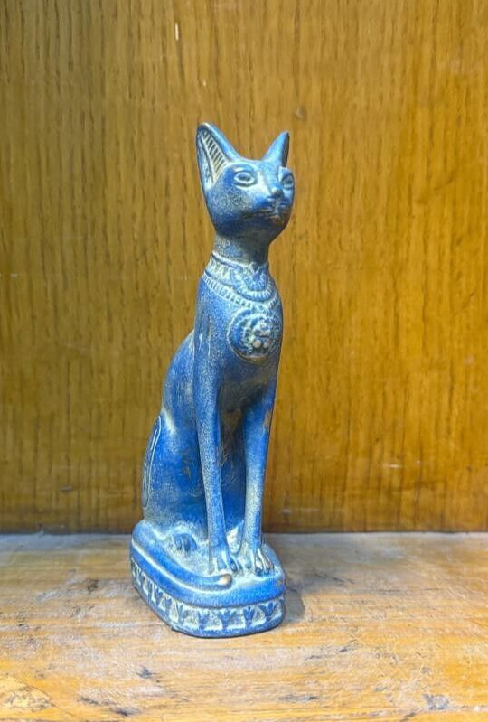 UNIQUE ANCIENT EGYPTIAN ANTIQUITIES Statue Goddess Bastet Cat Bast Egypt Rare BC
