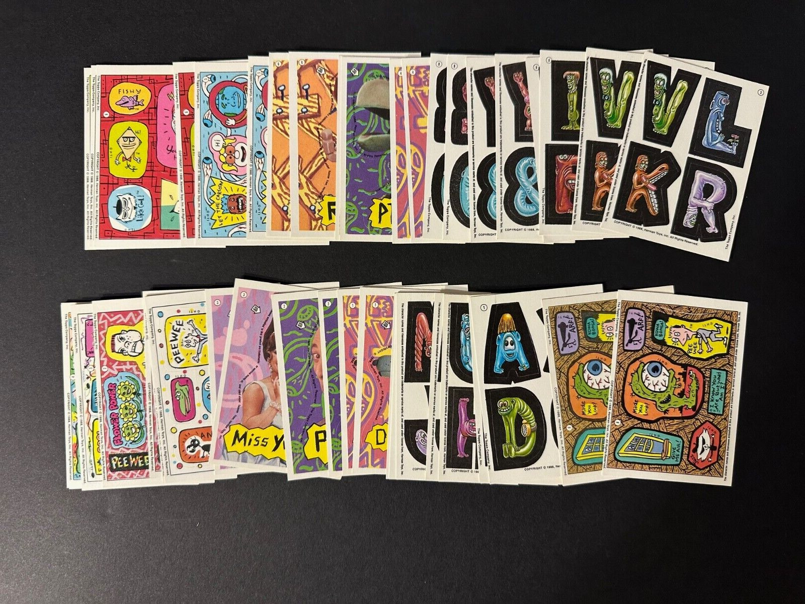Vintage 1988 Pee Wee's Playhouse Complete 44 Sticker Set