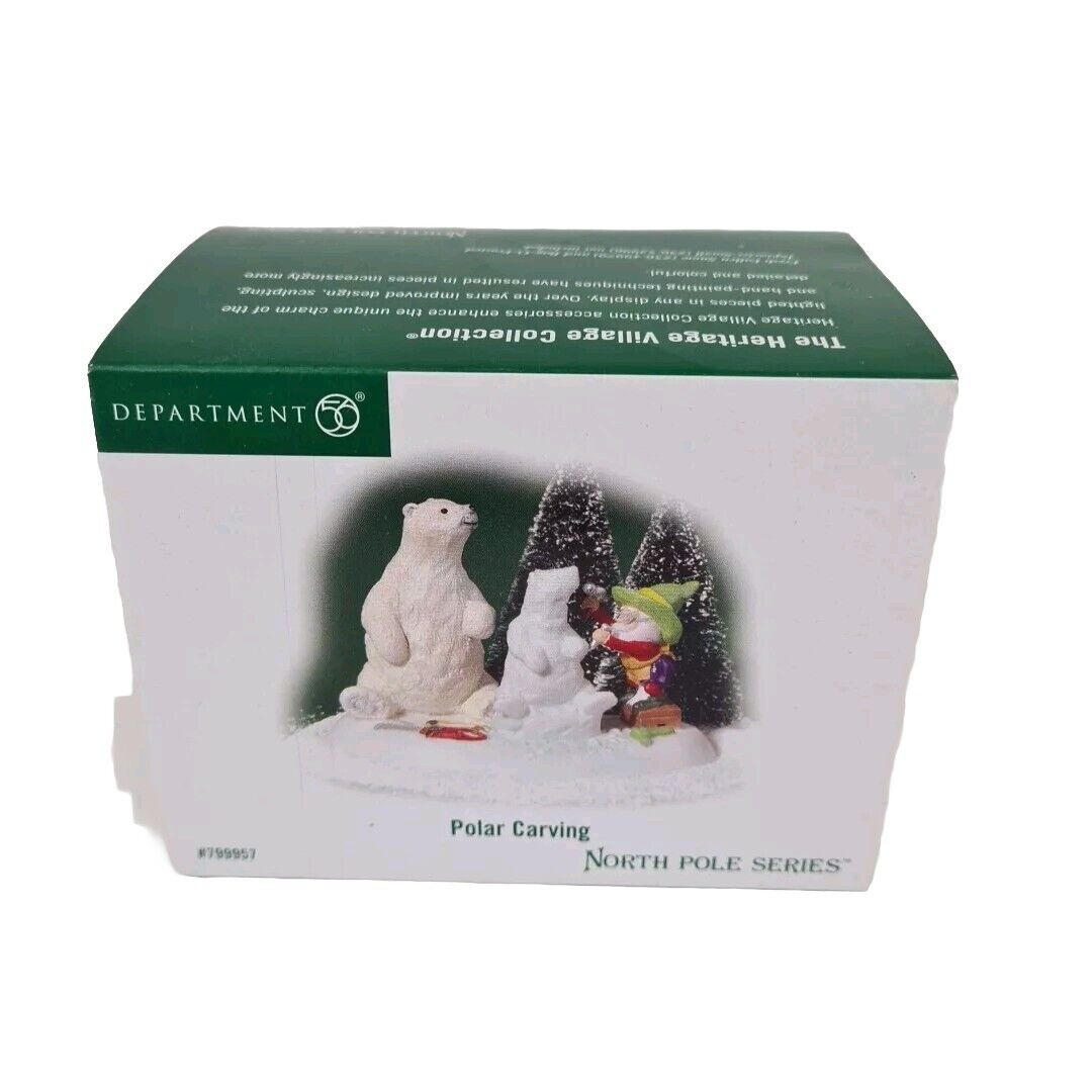 🚨 Department 56 Polar Carving 799957 North Pole Village Accessory Christmas