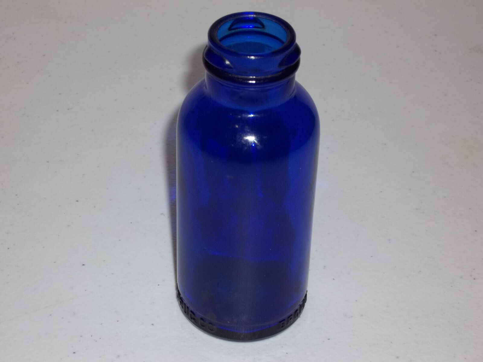 Vintage Embossed Emerson Drug Co. Bromo Seltzer Cobalt Blue Bottle 5\
