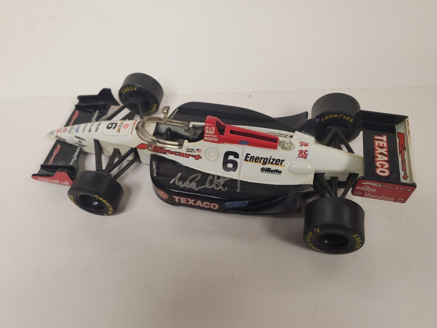 Racing Champions Mario Andretti 1994 Havoline 1/24 Indy Diecast Car Bank Signed