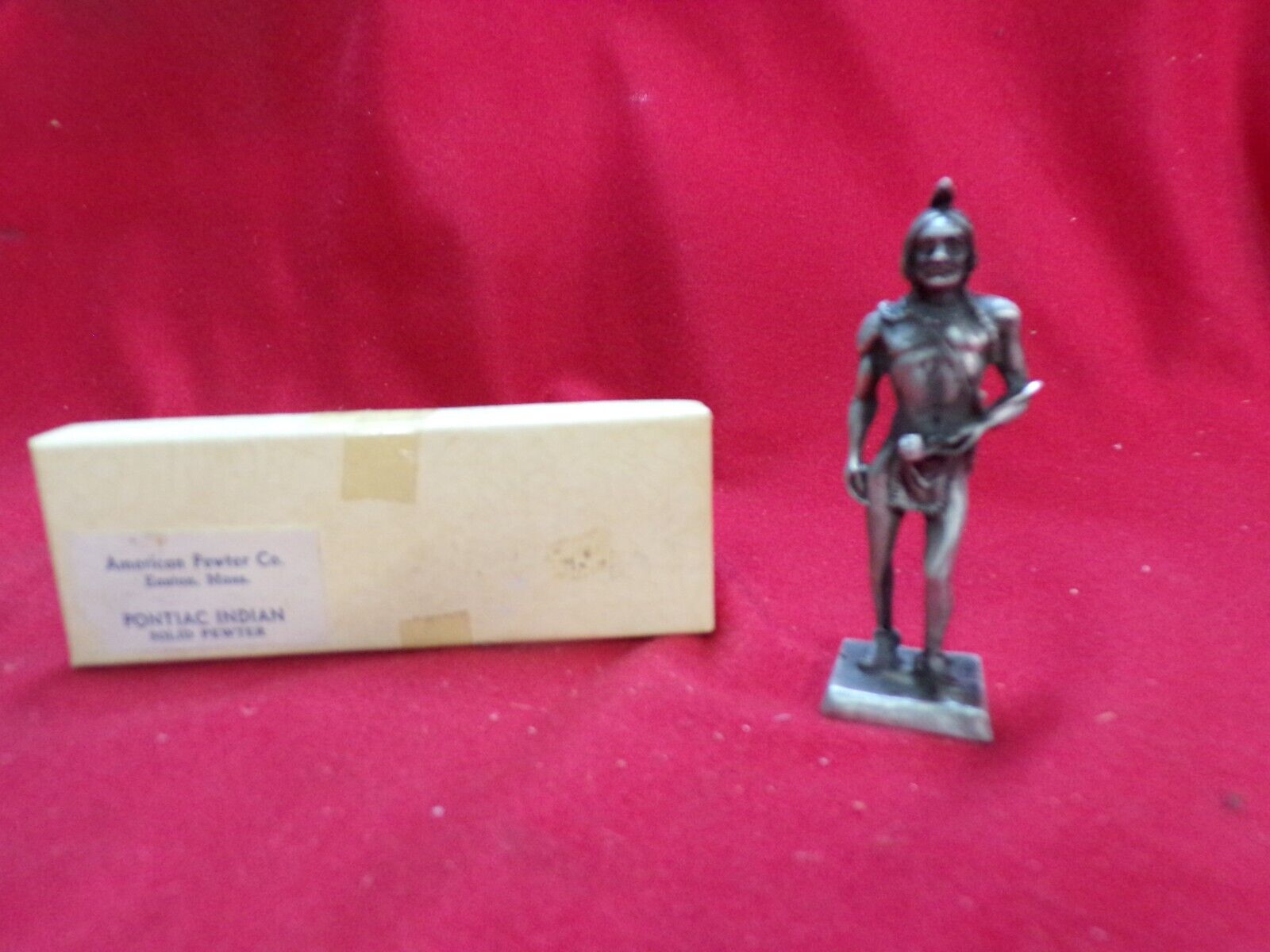 PONTIAC INDIAN SOLID PEWTER (3\