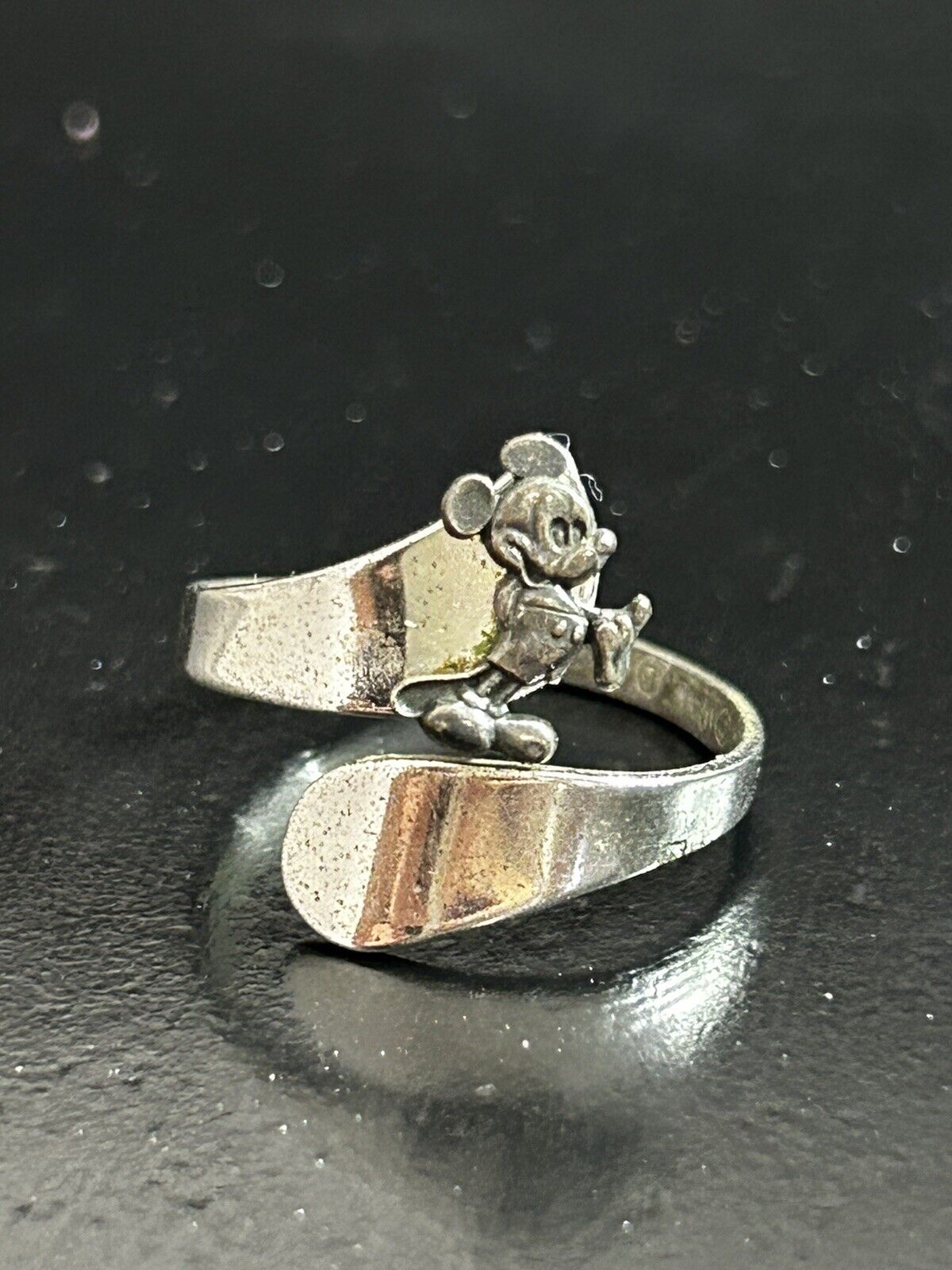 Vintage Ring Size 6.5 Walt Disney Productions Sterling Silver Adjustable