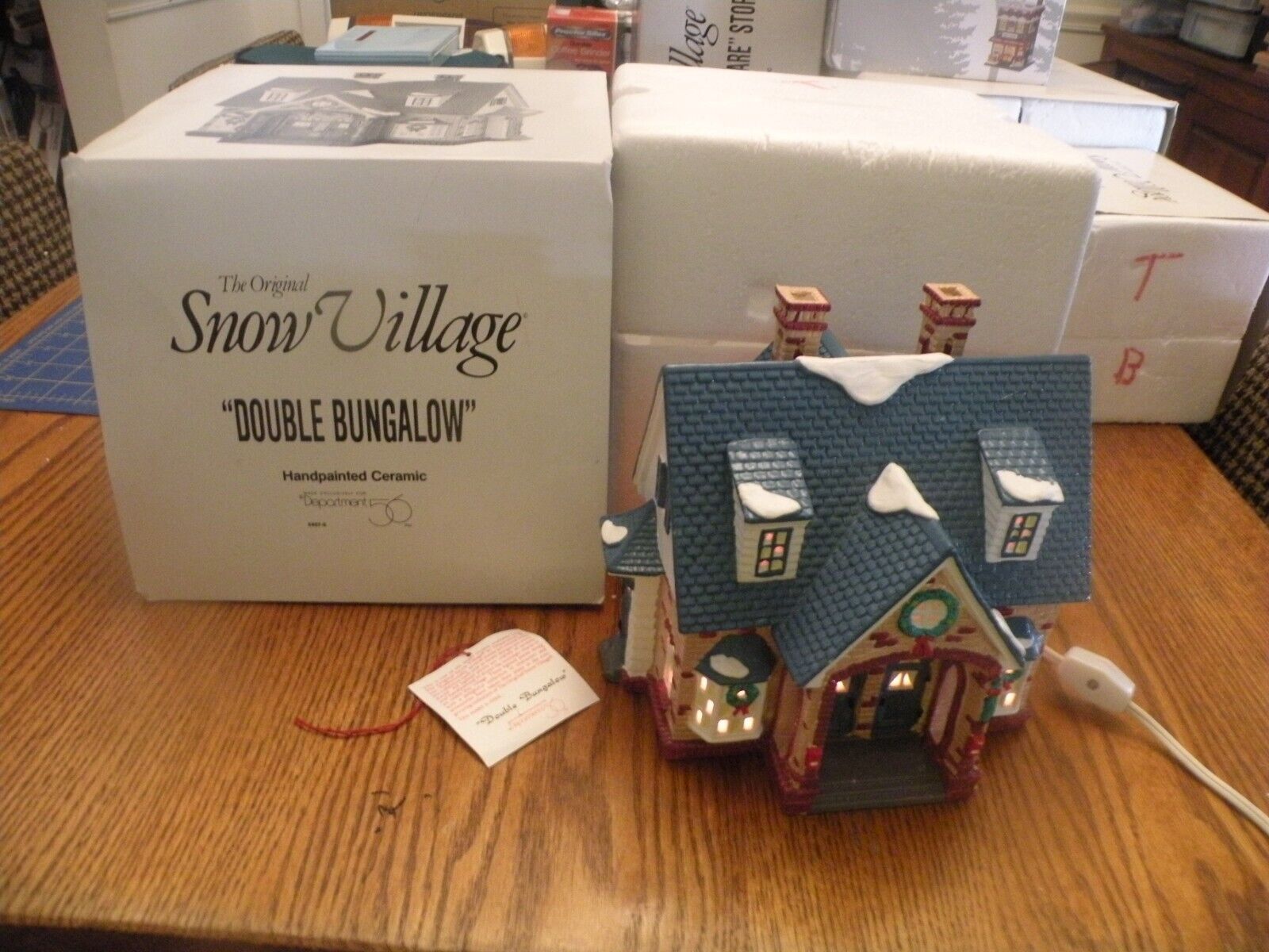 Department 56 Snow Village Christmas in the City Double Bungalow House IN BOX