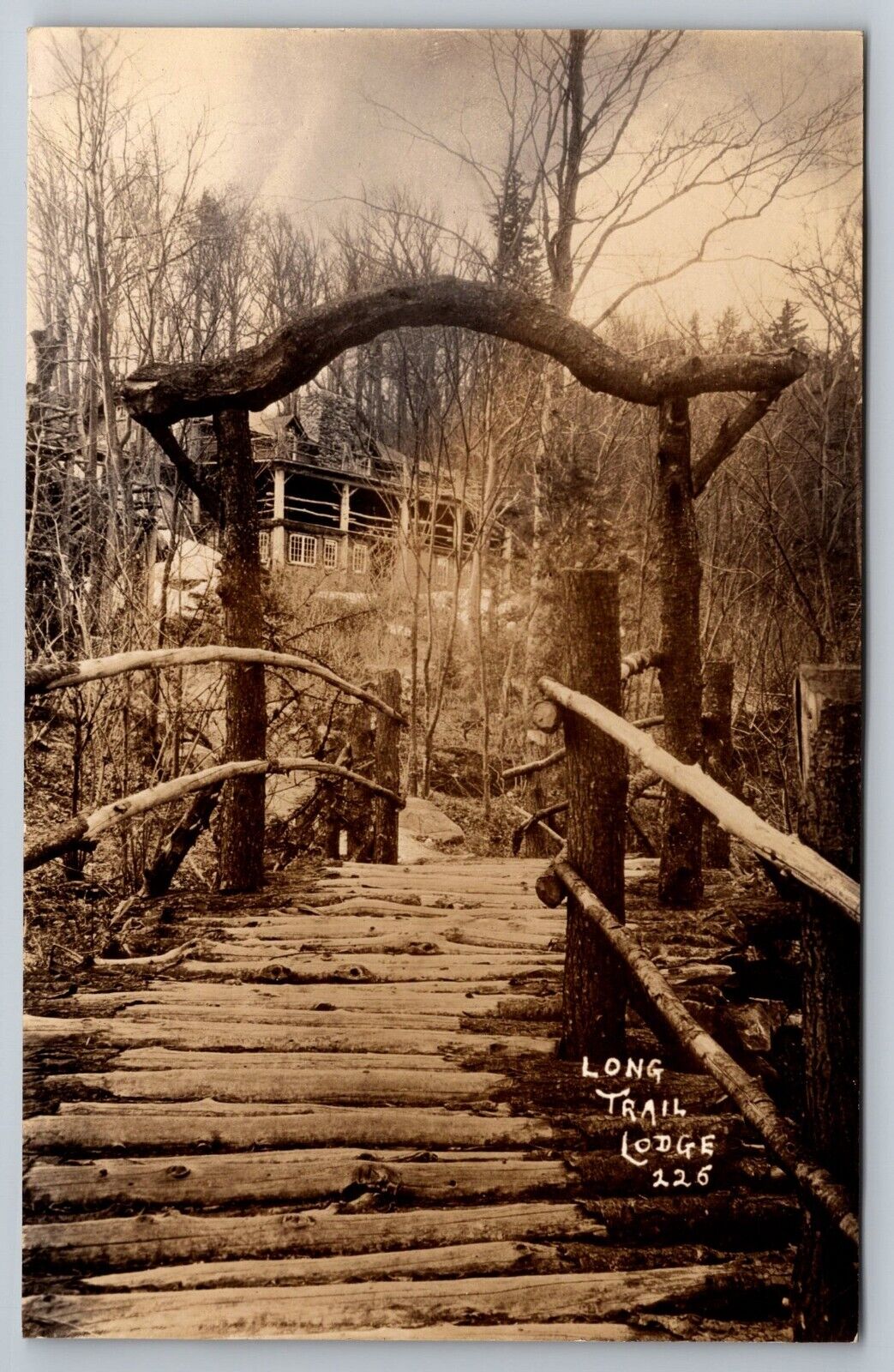 Long Trail Lodge. Killington Vermont Real Photo Postcard RPPC