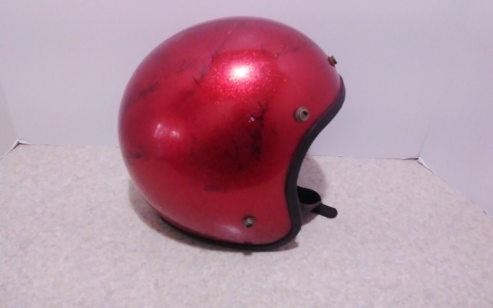 Vtg 1966 Grant GP-2 Red Helmet Indianapolis 500 BOB HARKEY, BILL VUKOVICH, More