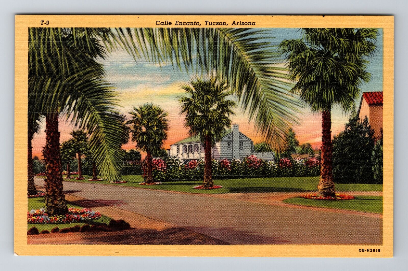 Tuscan AZ-Arizona, Calle Encanto, Vintage Postcard