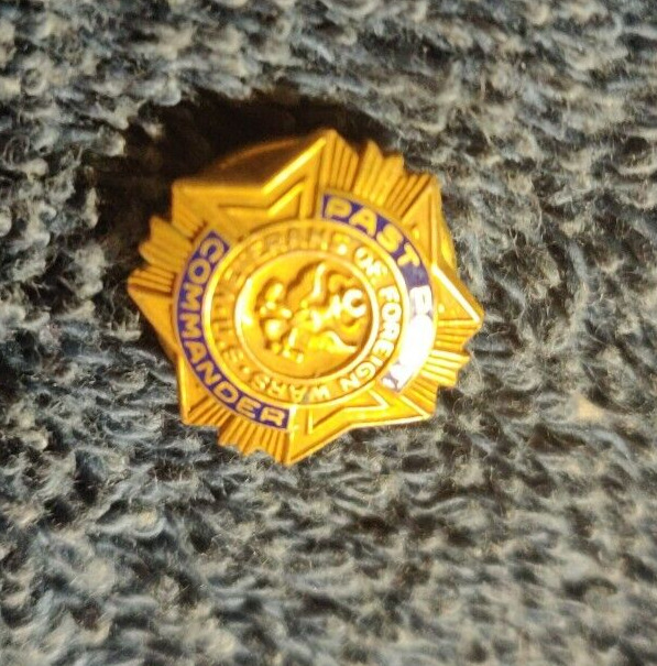 Very Detailed VFW Past Post Commander Tie Pin/ Badge