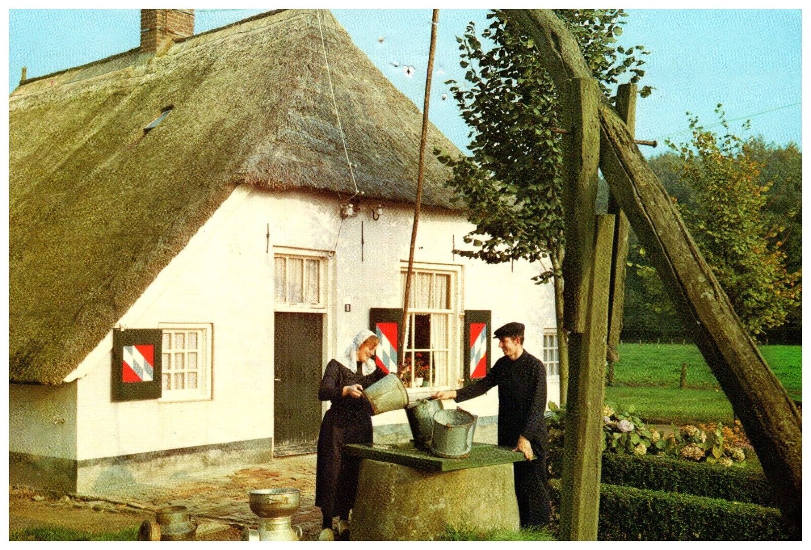 Salland, Netherlands Traditional Costume Postcard Postmarked 1979