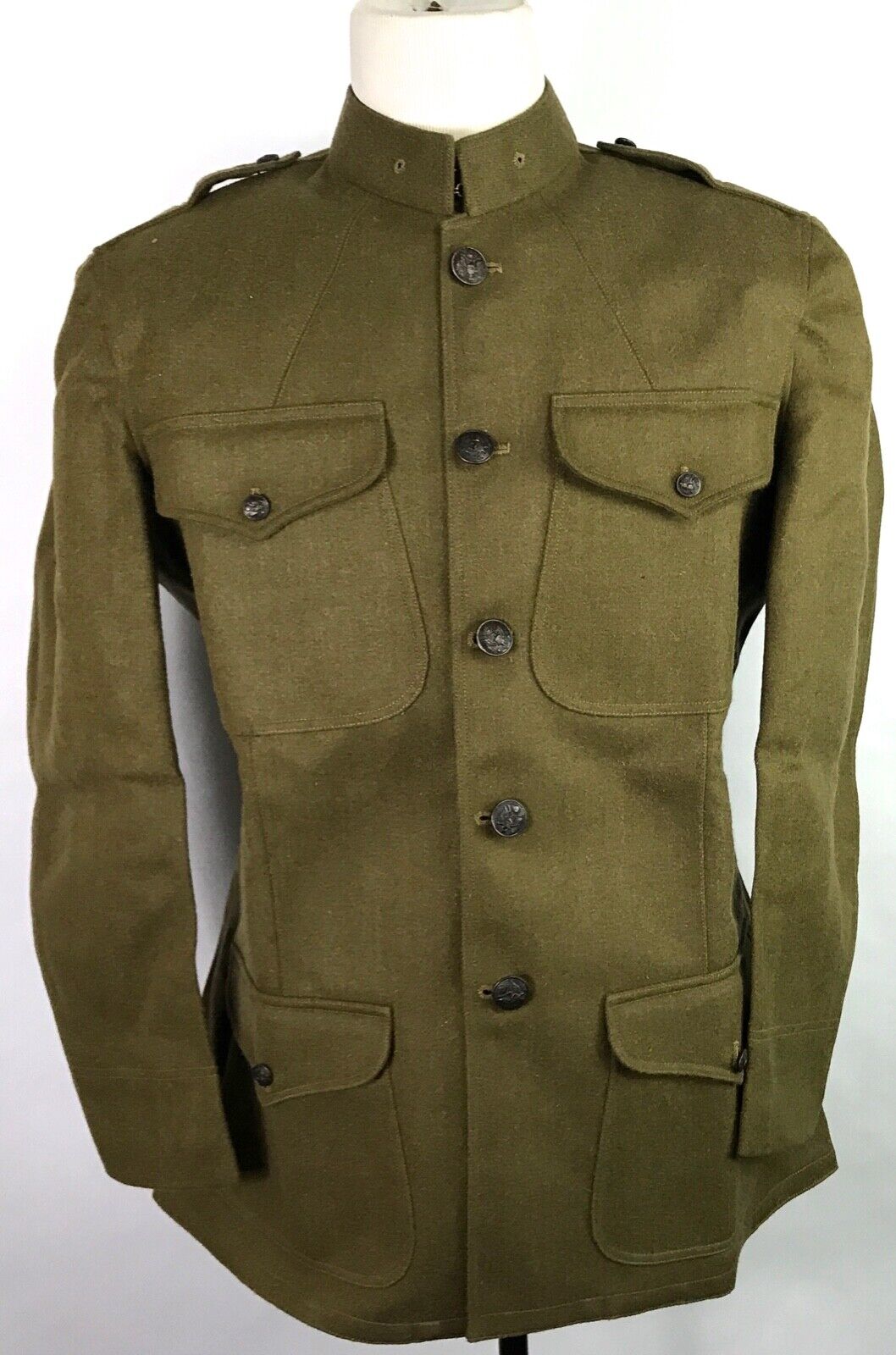 WWI US ARMY M1917 WOOL COMBAT FIELD TUNIC- SIZE SMALL 38R
