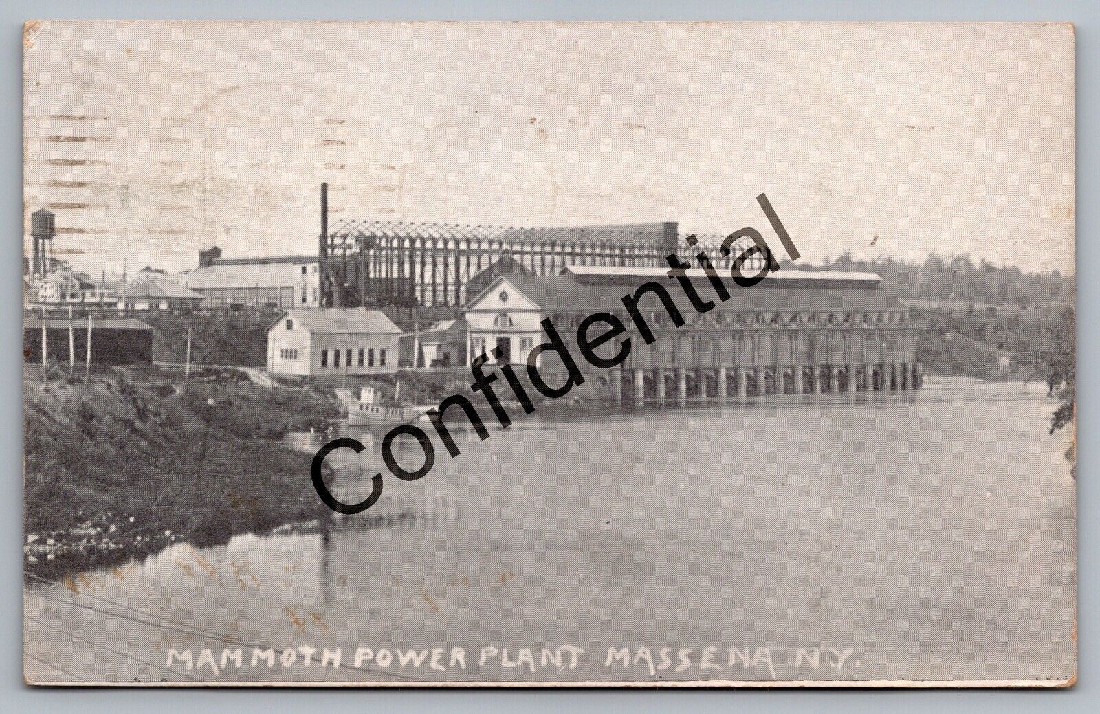 Real Photo 1912 View Of Mammoth Power Plant Massena NY New York RP RPPC I-149