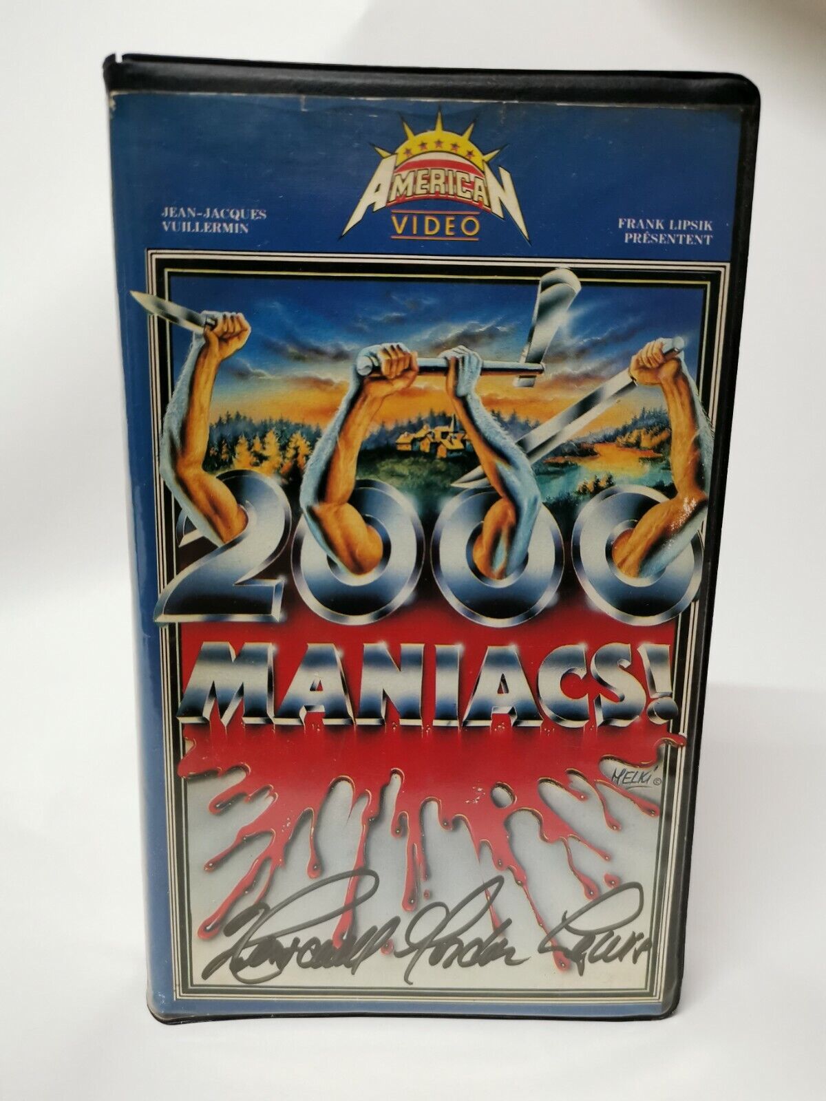 2000 Maniacs VHS Hand Signed by Hershell Gordon Lewis
