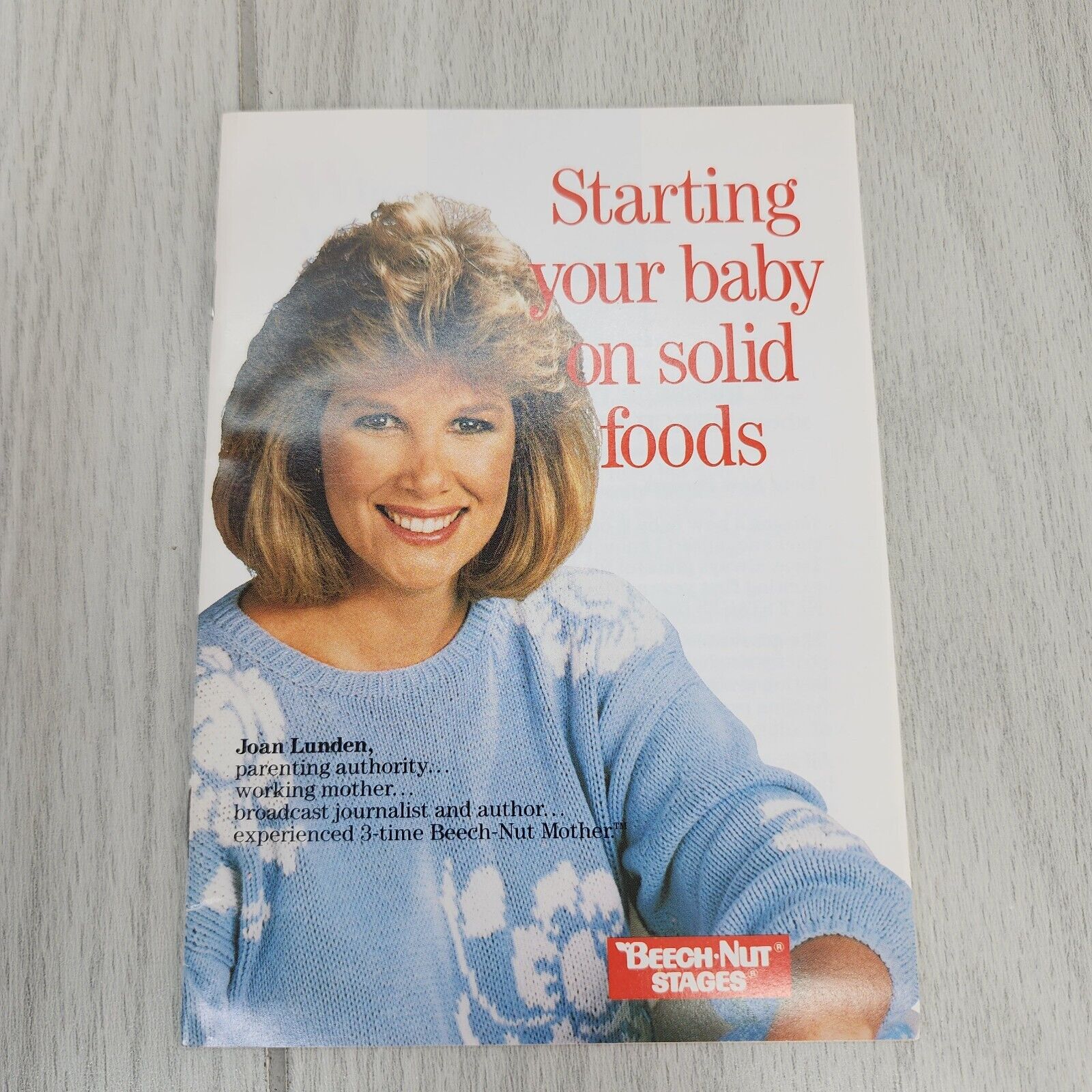 1989 Beech-Nut Stage Starting Your Baby on Solid Foods Joan Lunden Advertisement