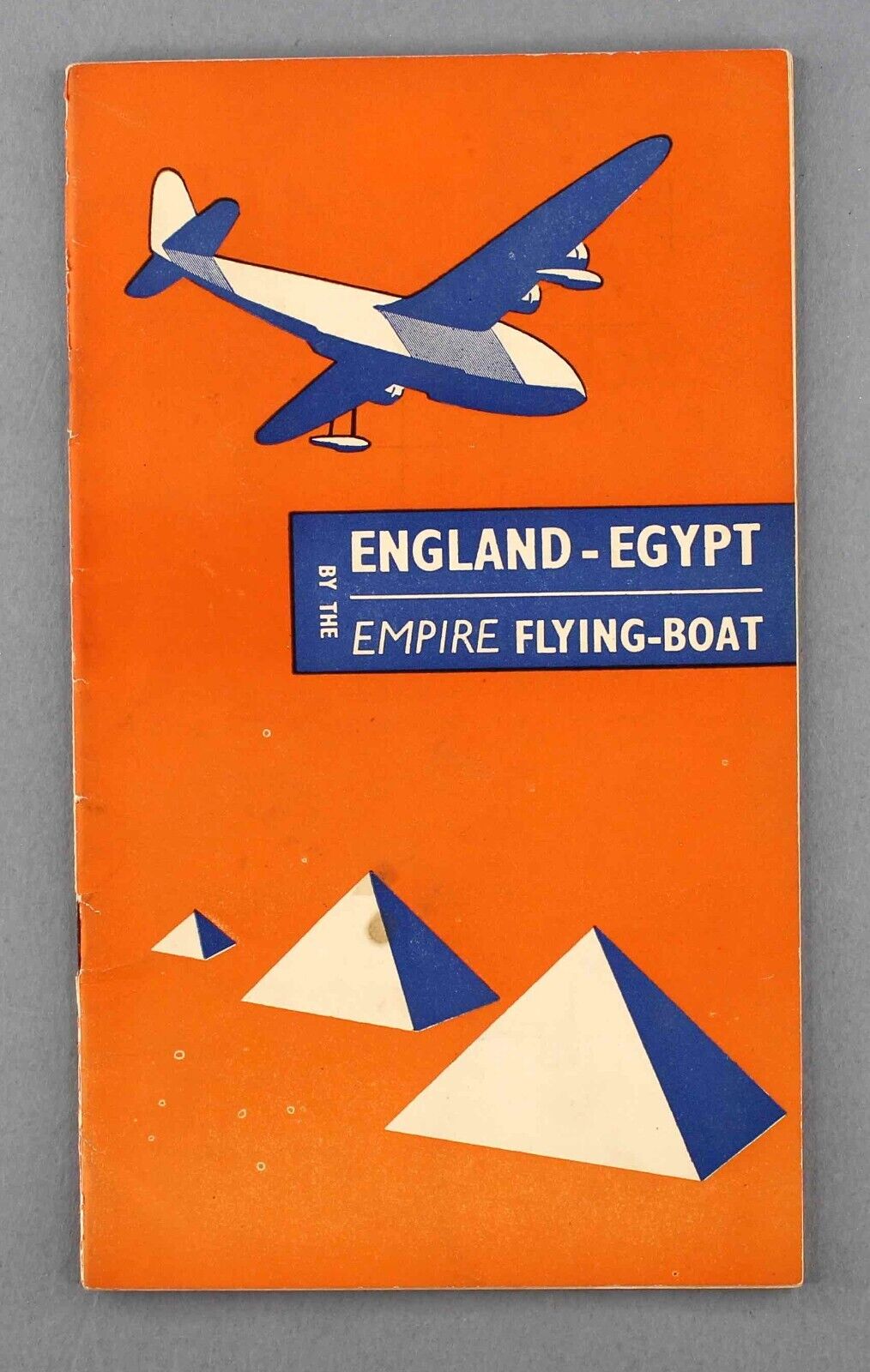 IMPERIAL AIRWAYS ENGLAND - EGYPT INFLIGHT ROUTE MAP BY THE EMPIRE FLYING BOAT