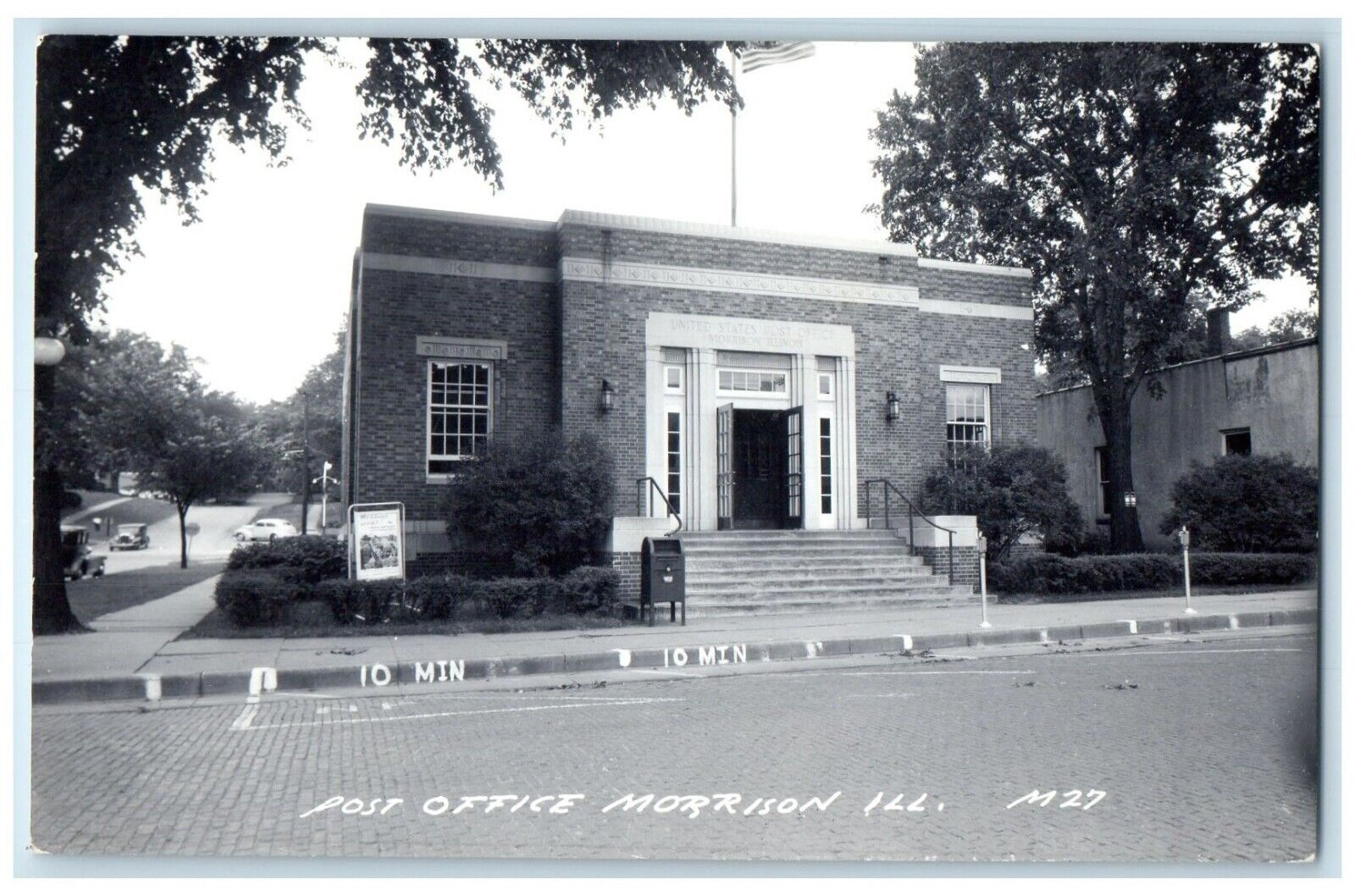 c1940's Post Office Building Morrison Illinois IL RPPC Photo Vintage Postcard