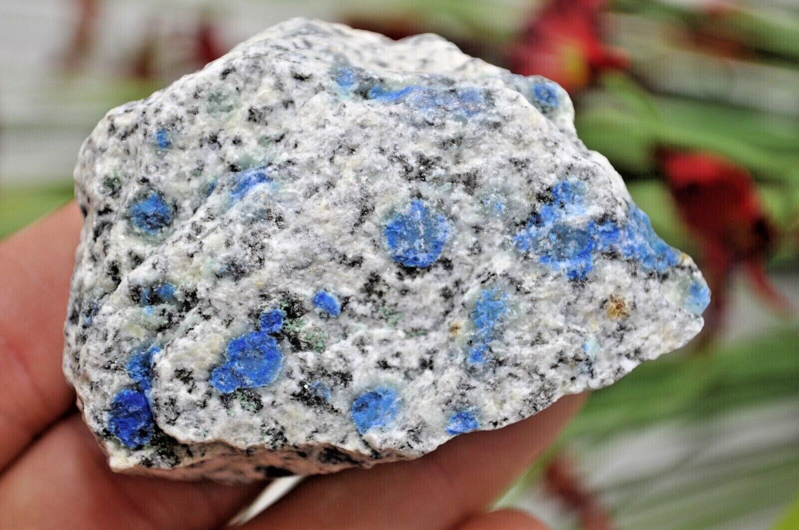 K2 Jasper Raw Chunks, K2 Granite Azurite, Crystal Specimen, Chakra Grid