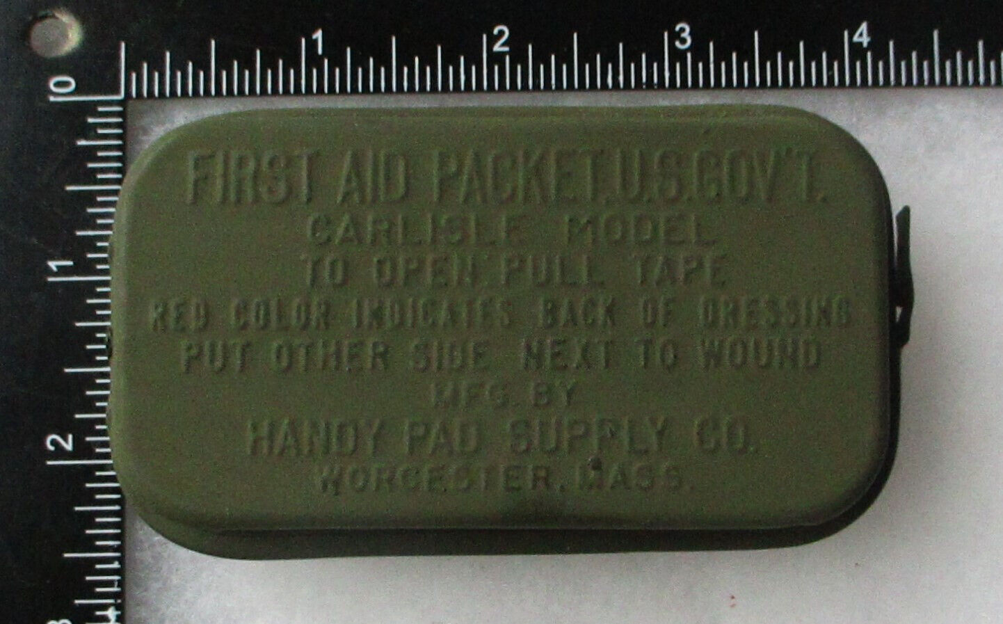 Vintage Minty Original WW2 US ARMY G.I. Issue CARLISLE FIRST AID BANDAGE PACKET