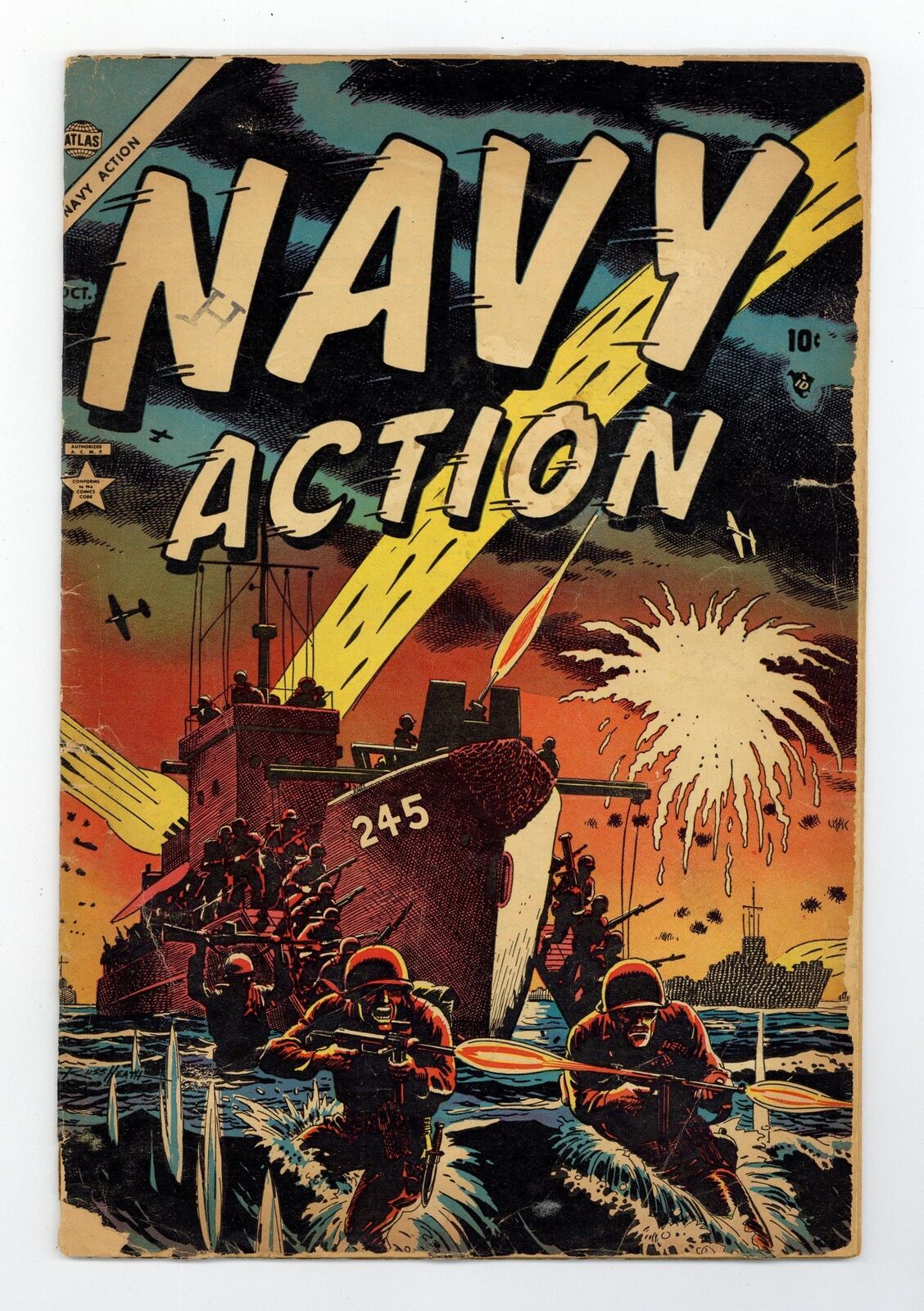 Navy Action #2 GD- 1.8 1954 