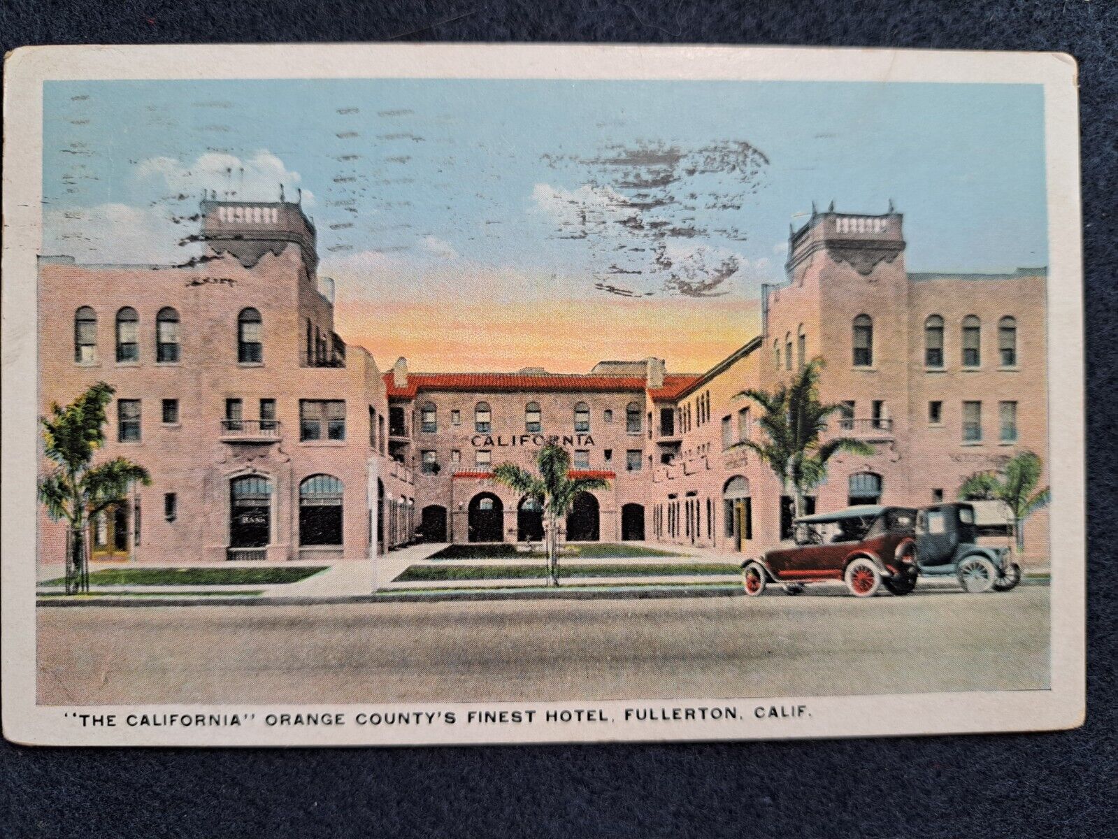 US Vintage Postcard, The Californian OC Finest Hotel, Fullerton, CALIF, VF (A1)