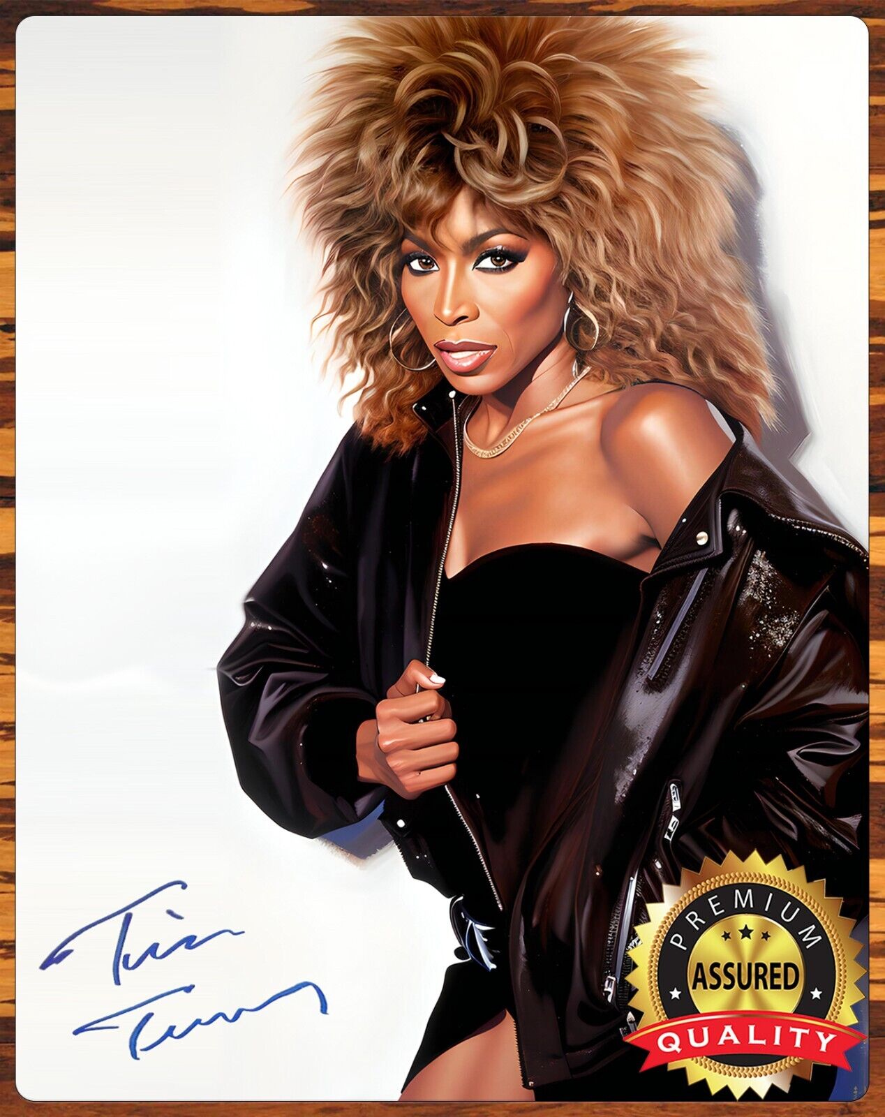 Tina Turner - Signed - Painting - Reprint Limited Prints - Metal Sign 11 x 14