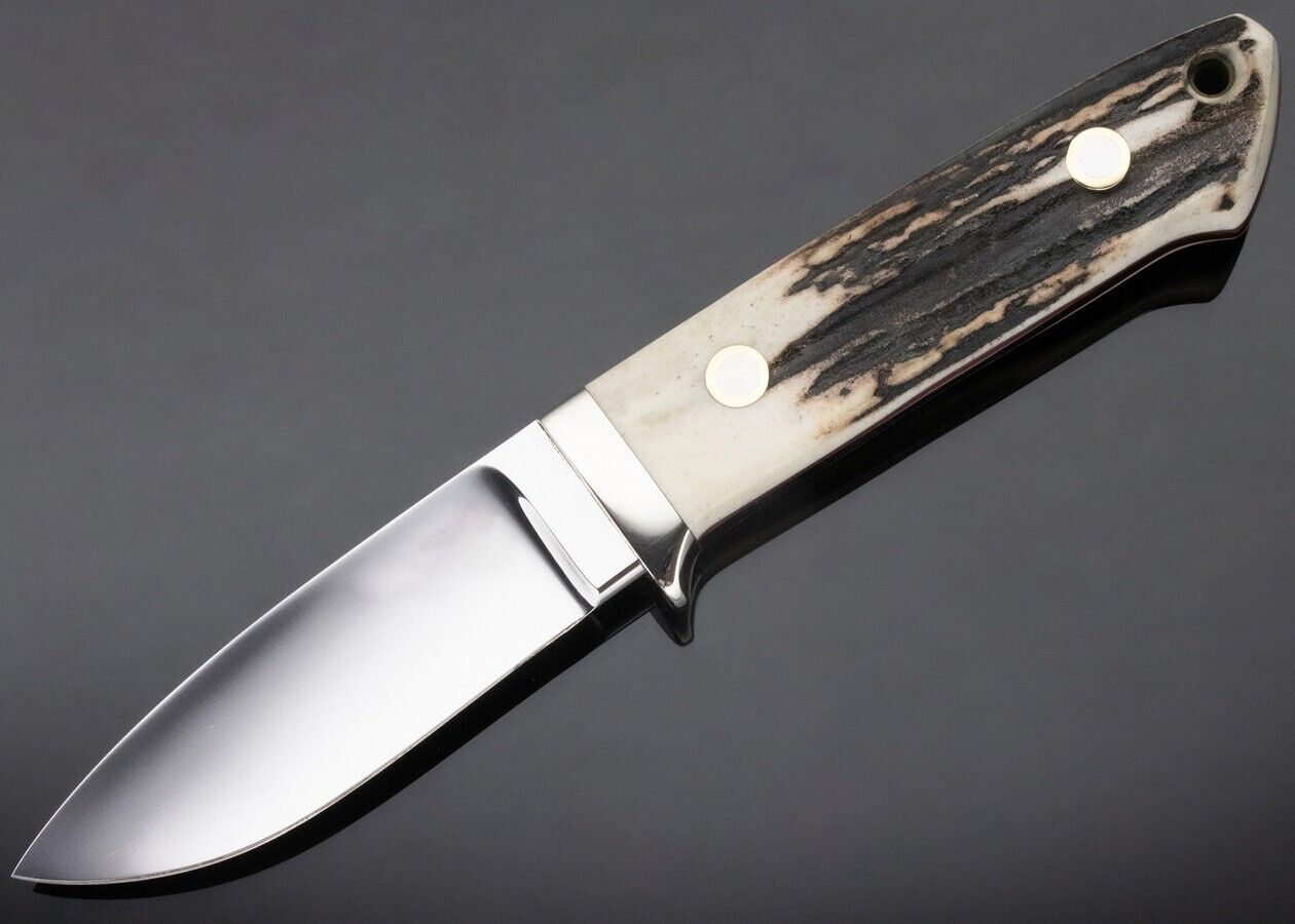 Handmade Bob Loveless Knife, Hunting Knife, Custom Handmade Knife, stag horn.
